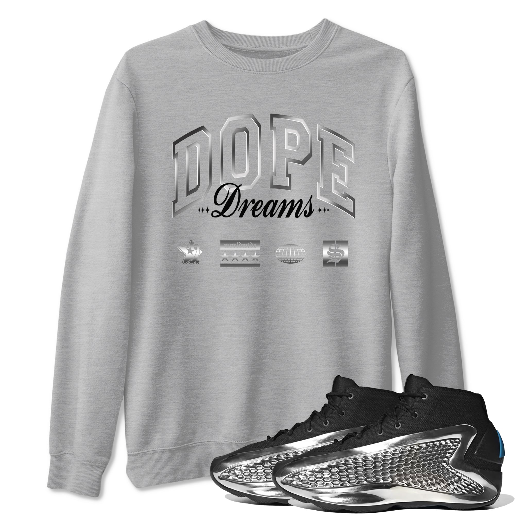 Dope Dreams snkmatch Tees - AE 1 Silver Metallic