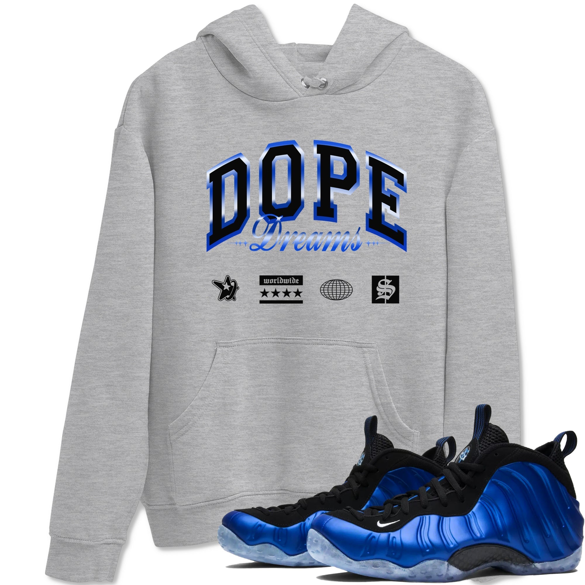 Dope Dreams snkmatch Tees - Air Foamposite One Royal