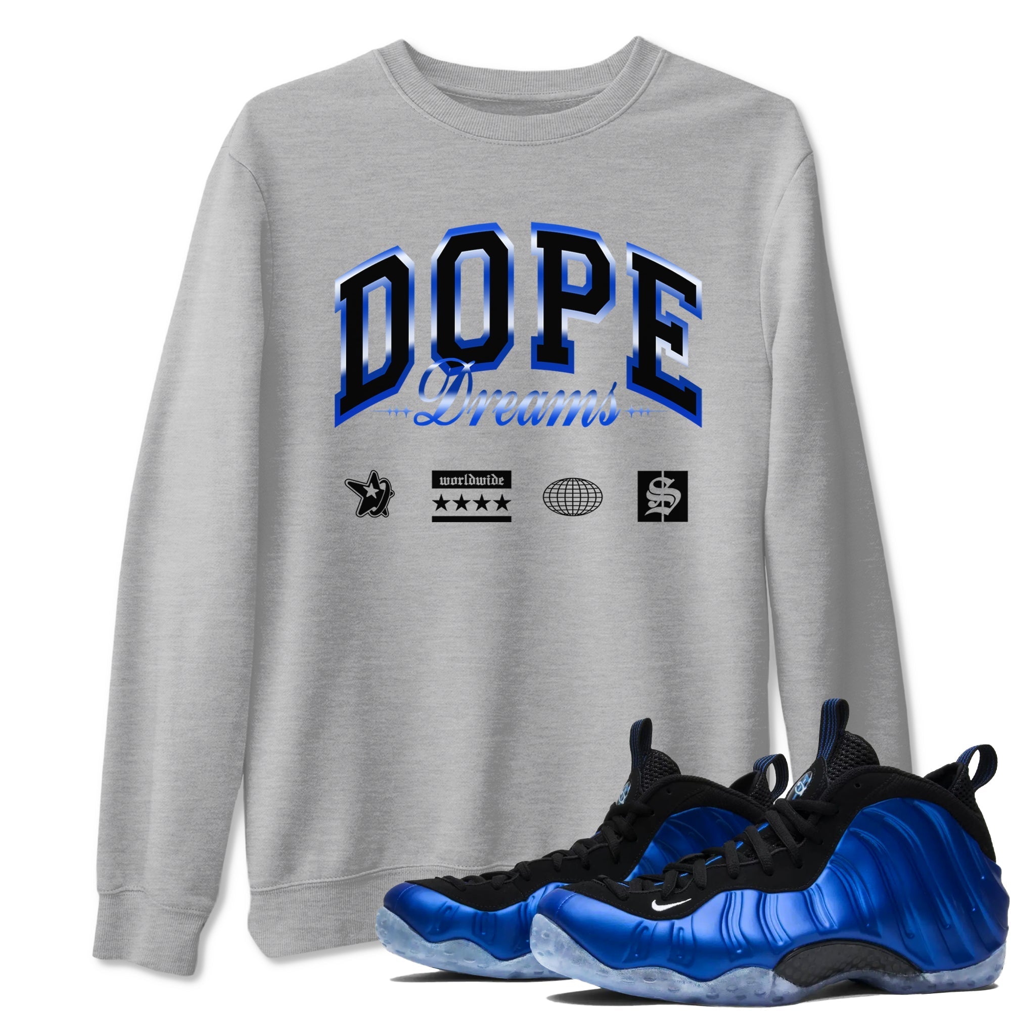 Dope Dreams snkmatch Tees - Air Foamposite One Royal