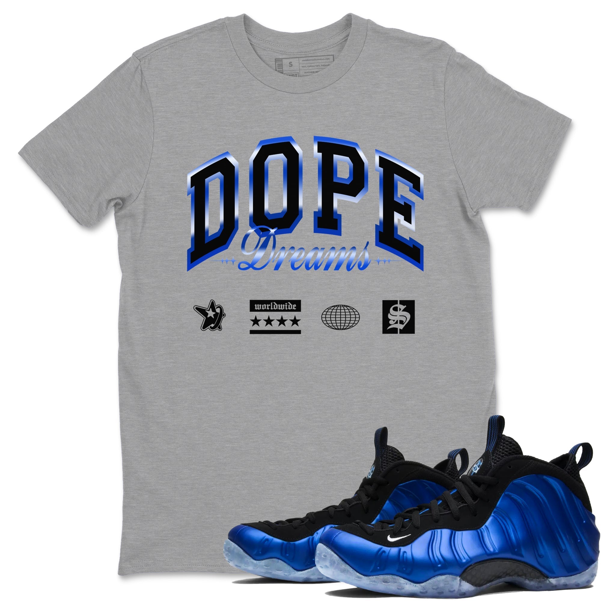 Dope Dreams snkmatch Tees - Air Foamposite One Royal