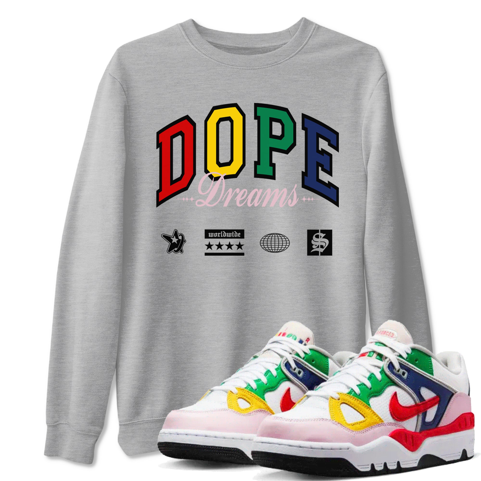 Dope Dreams snkmatch Tees - Air Force 3 Blue Void and Tour Yellow