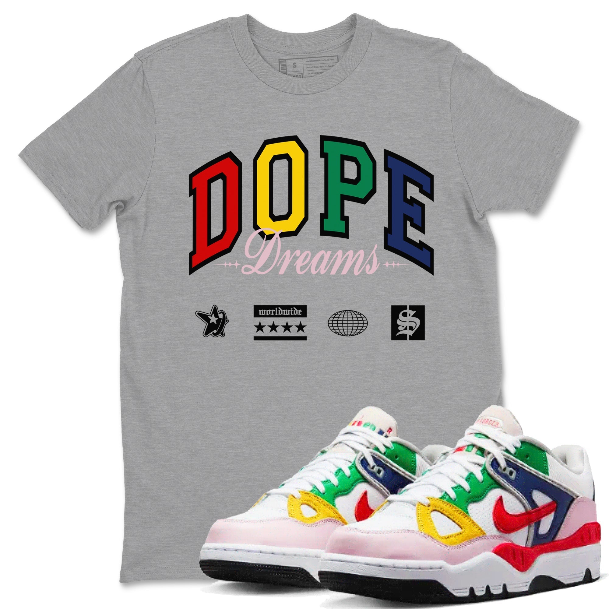 Dope Dreams snkmatch Tees - Air Force 3 Blue Void and Tour Yellow
