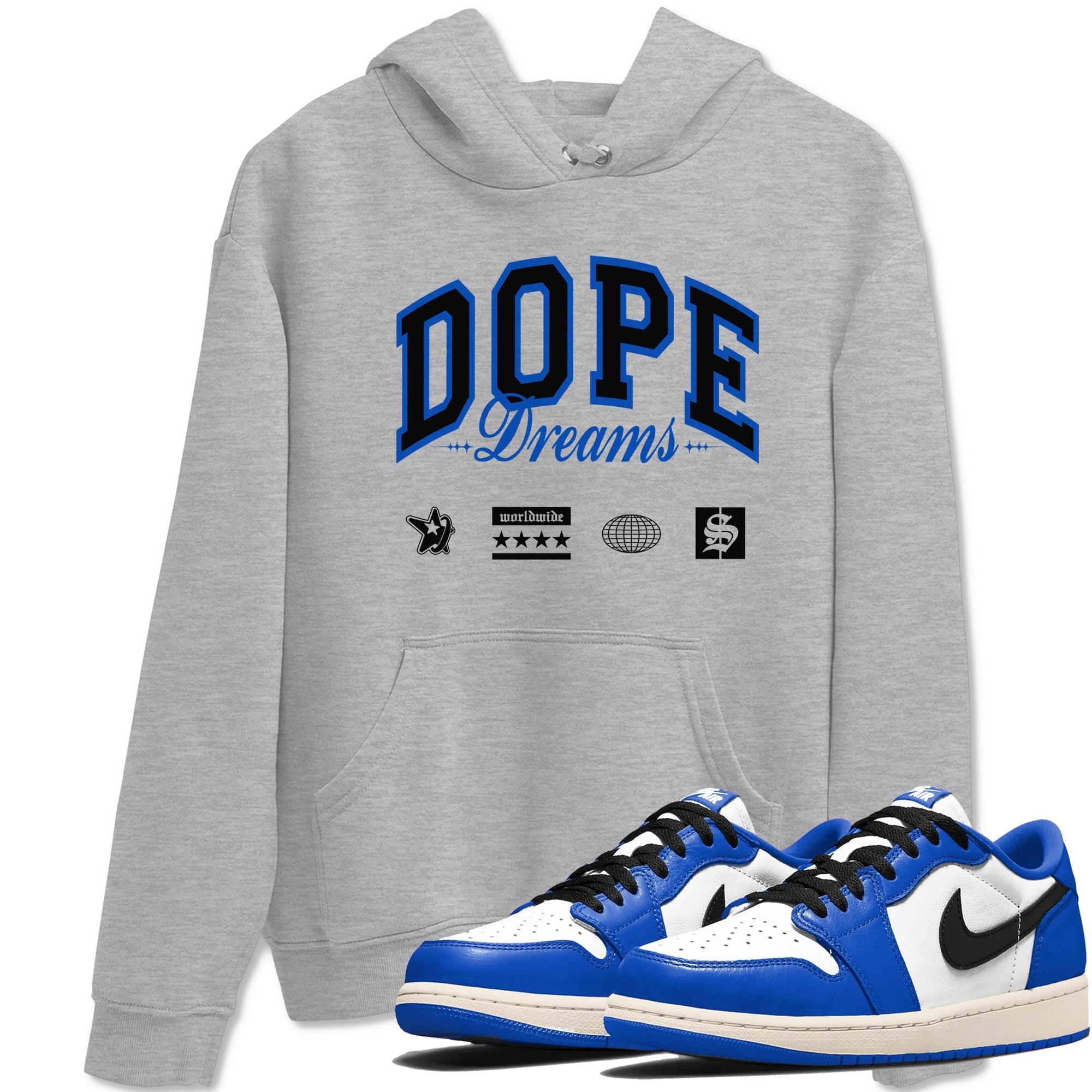 Dope Dreams snkmatch Tees - Air Jordan 1 Game Royal