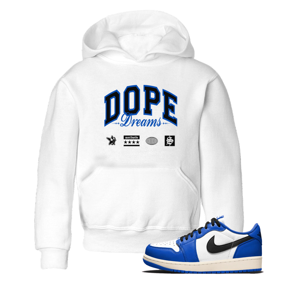 Dope Dreams snkmatch Tees Kids - Air Jordan 1 Game Royal