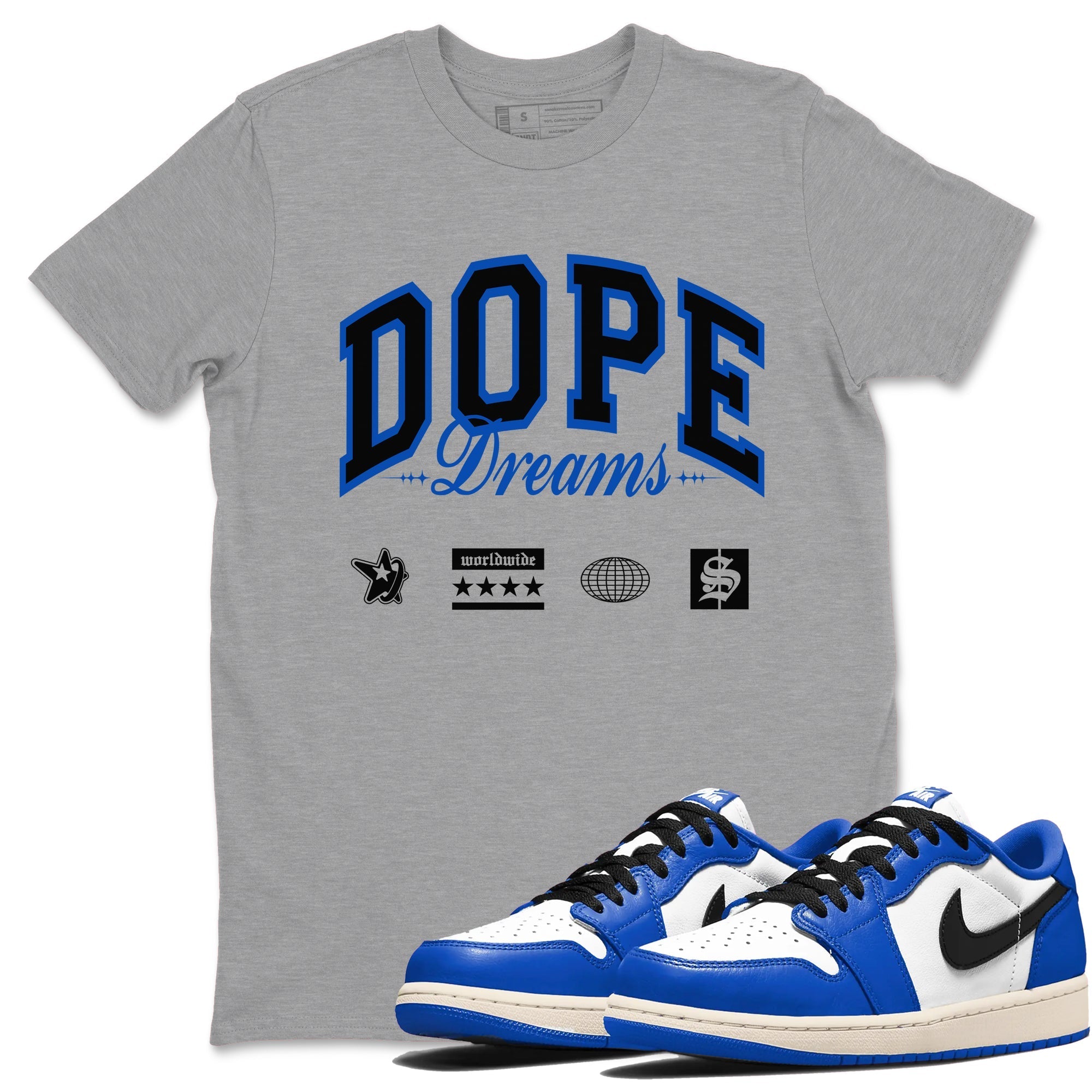 Dope Dreams snkmatch Tees - Air Jordan 1 Game Royal