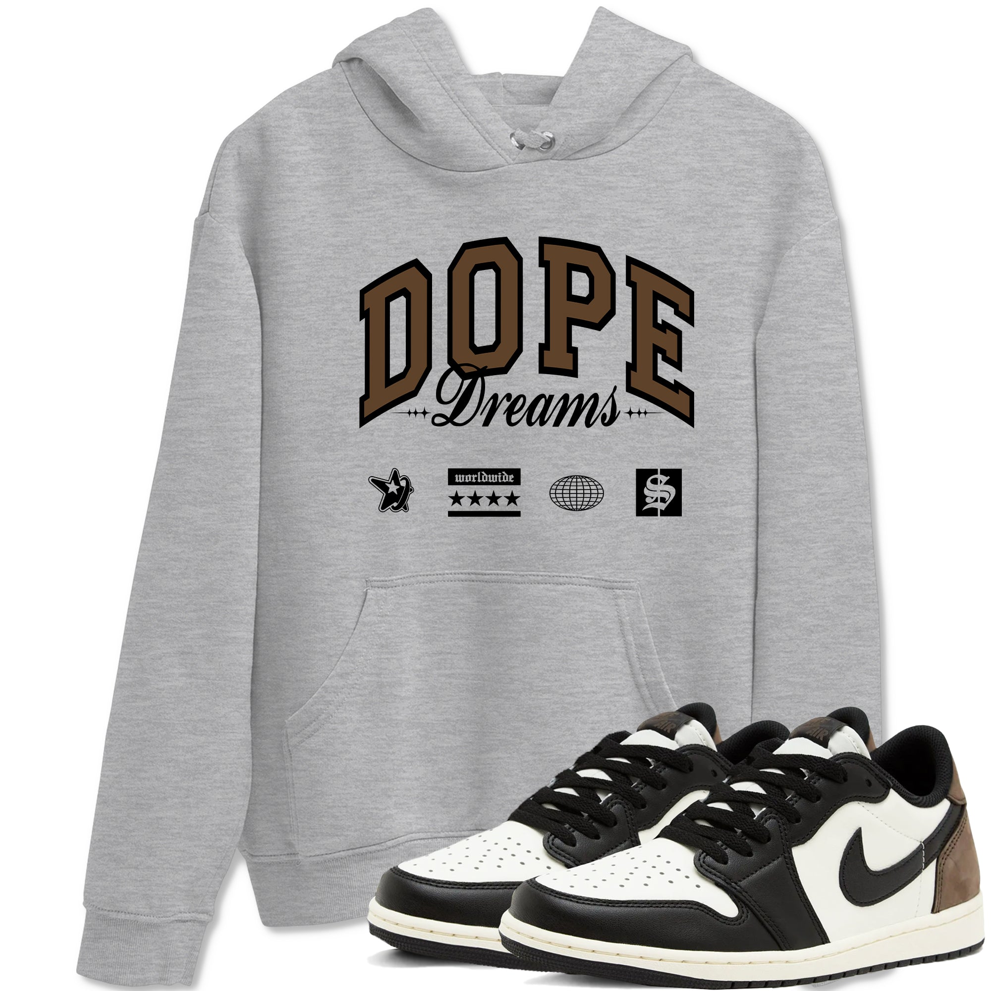 Dope Dreams snkmatch Tees - Air Jordan 1 Mocha