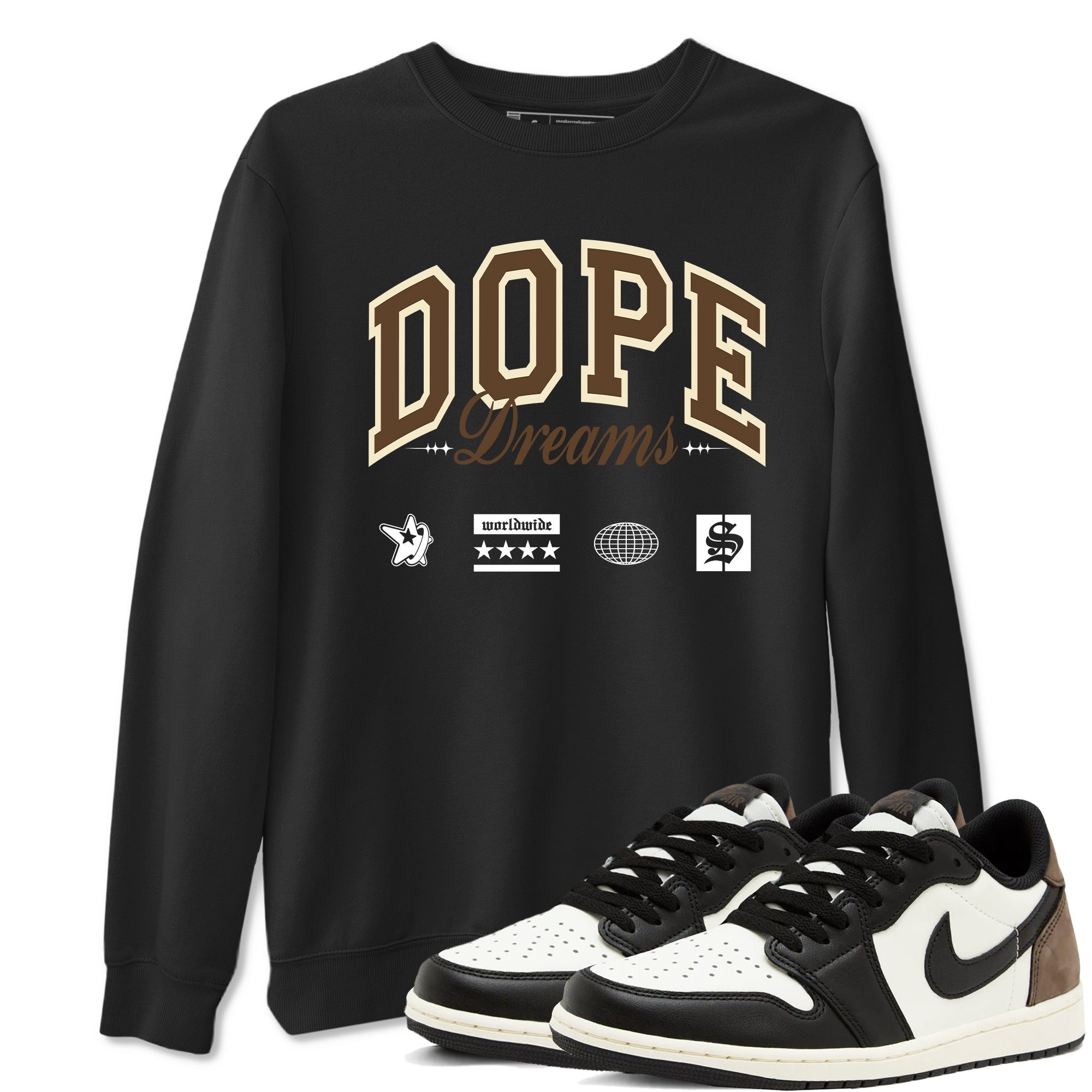 Dope Dreams snkmatch Tees - Air Jordan 1 Mocha