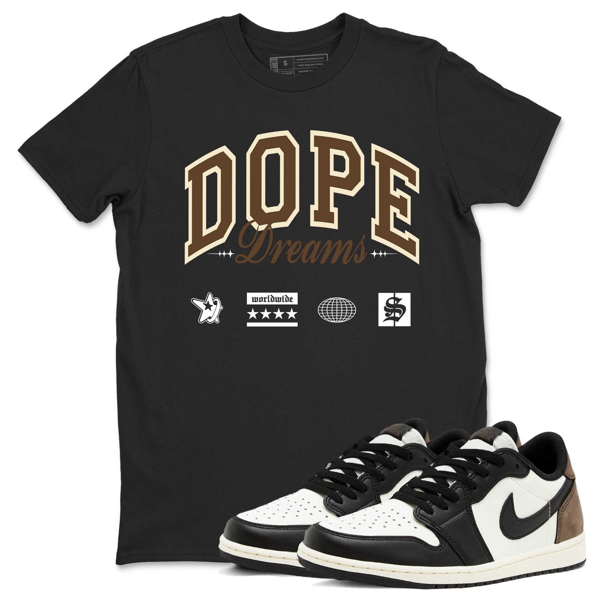 Dope Dreams snkmatch Tees - Air Jordan 1 Mocha
