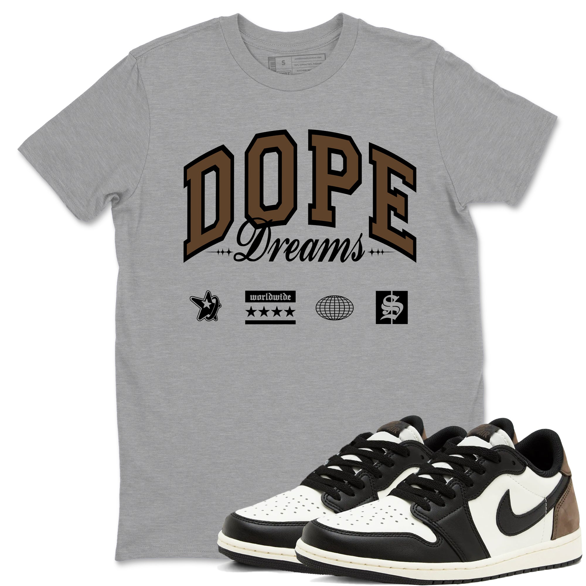 Dope Dreams snkmatch Tees - Air Jordan 1 Mocha