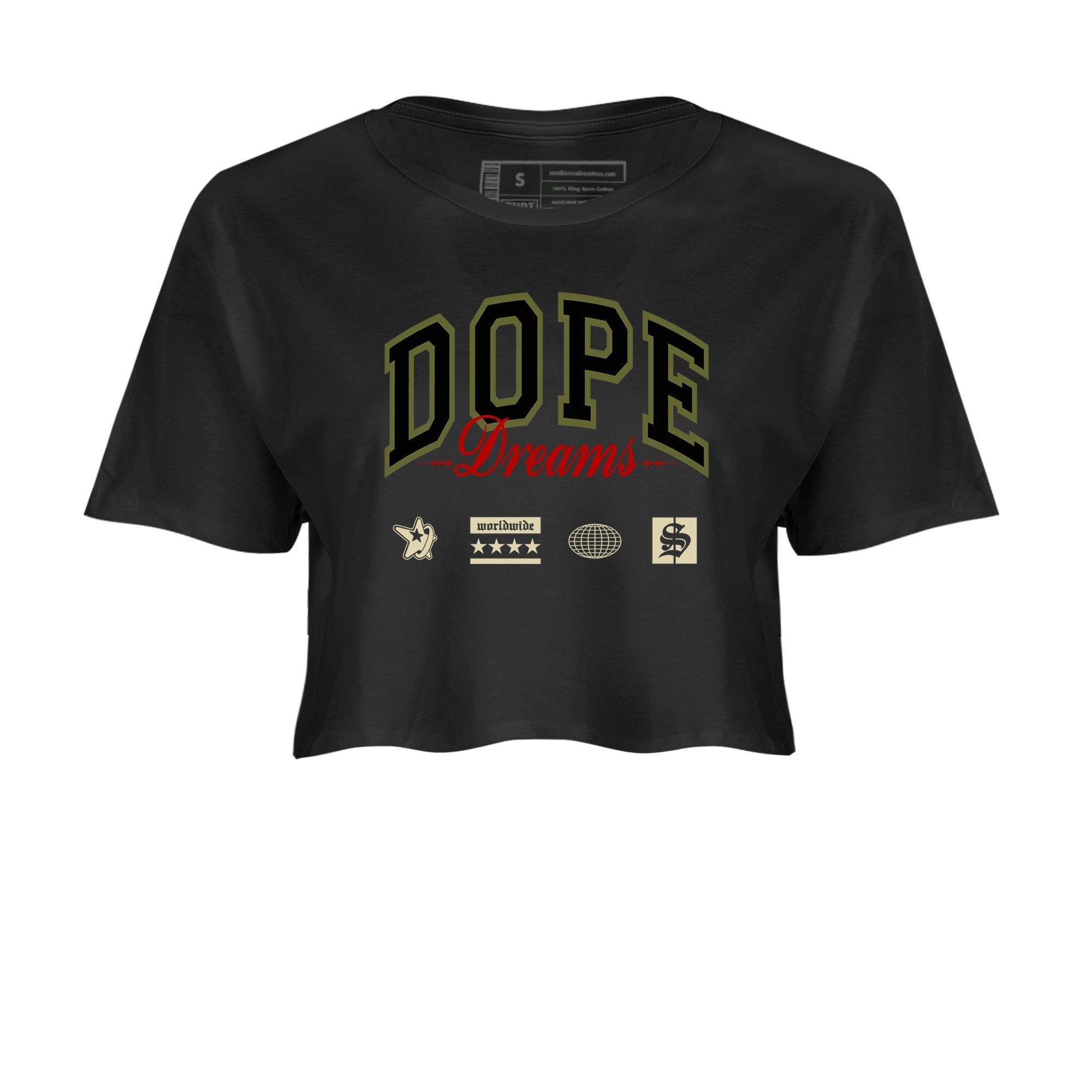 Dope Dreams snkmatch Women's Top - Air Jordan 1 Travis Scott Medium Olive