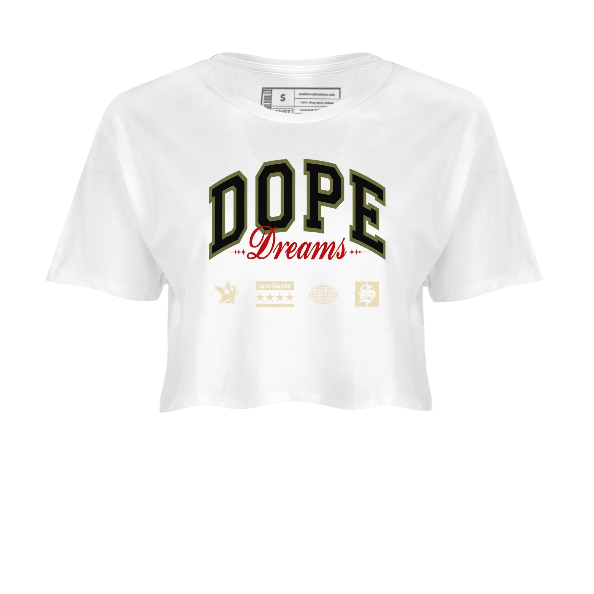 Dope Dreams snkmatch Women's Top - Air Jordan 1 Travis Scott Medium Olive