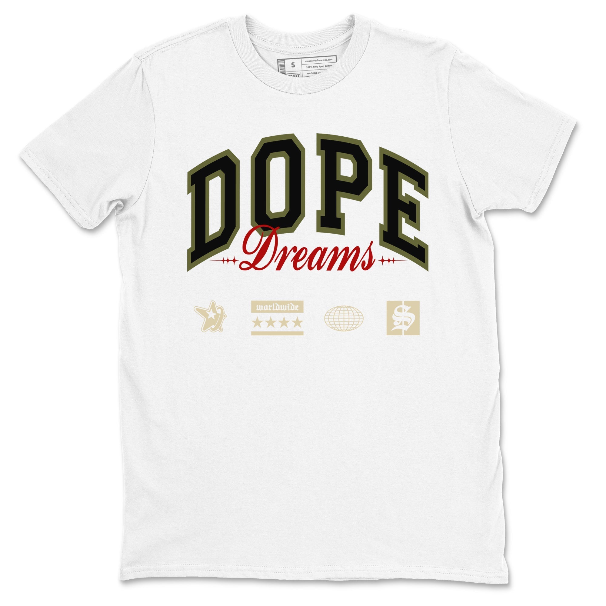 Dope Dreams snkmatch Tees - Air Jordan 1 Travis Scott Medium Olive