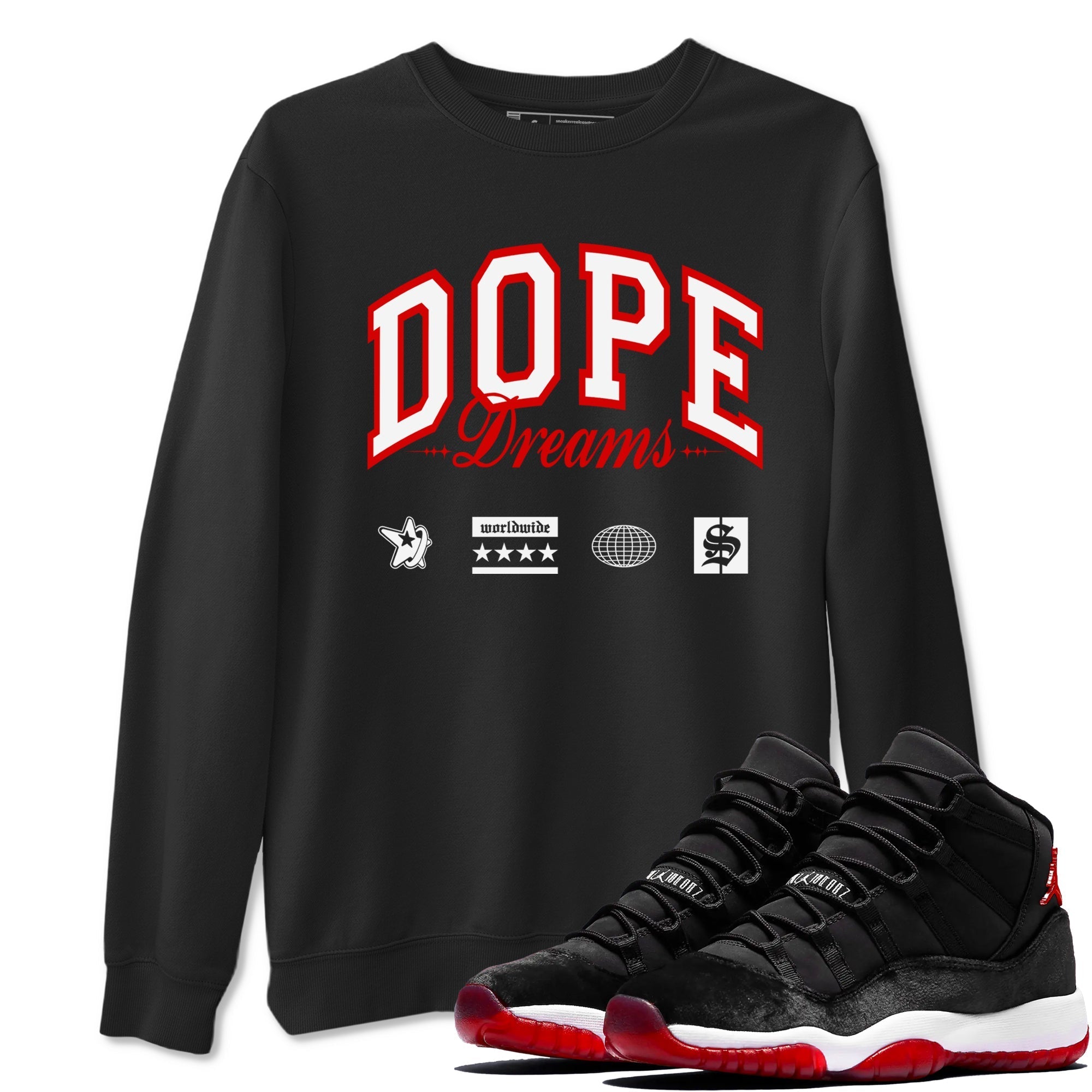Dope Dreams snkmatch Tees - Air Jordan 11 Bred Velvet