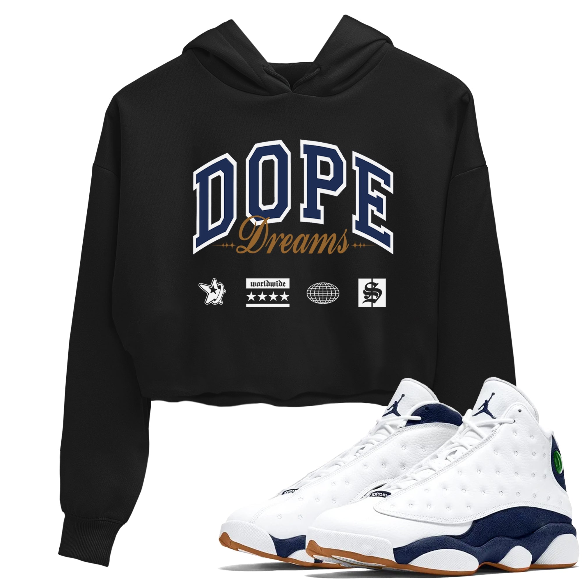 Dope Dreams snkmatch Women's Top - Air Jordan 13 Midnight Navy