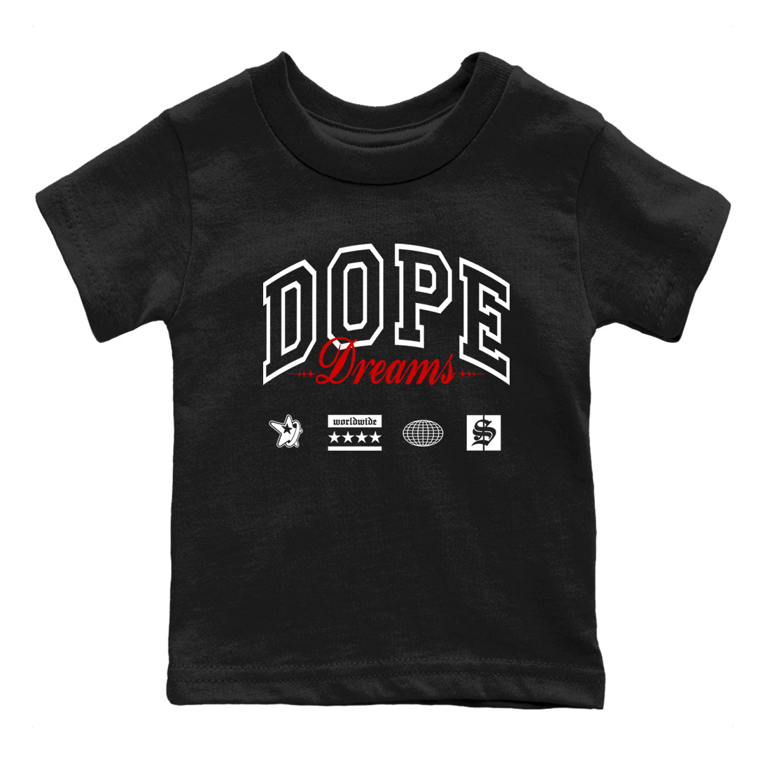 Dope Dreams snkmatch Tees Kids - Air Jordan 14 Black Toe