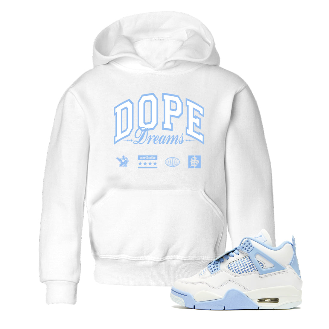 Dope Dreams snkmatch Tees Kids - Air Jordan 4 Forget Me Not