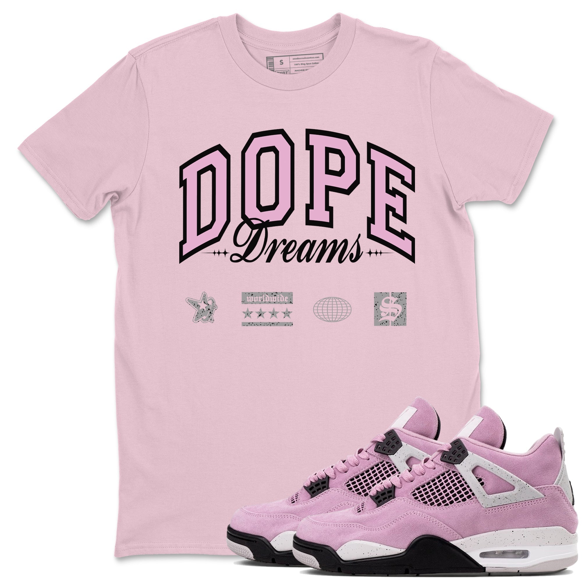 Dope Dreams snkmatch Tees - Air Jordan 4 Orchid