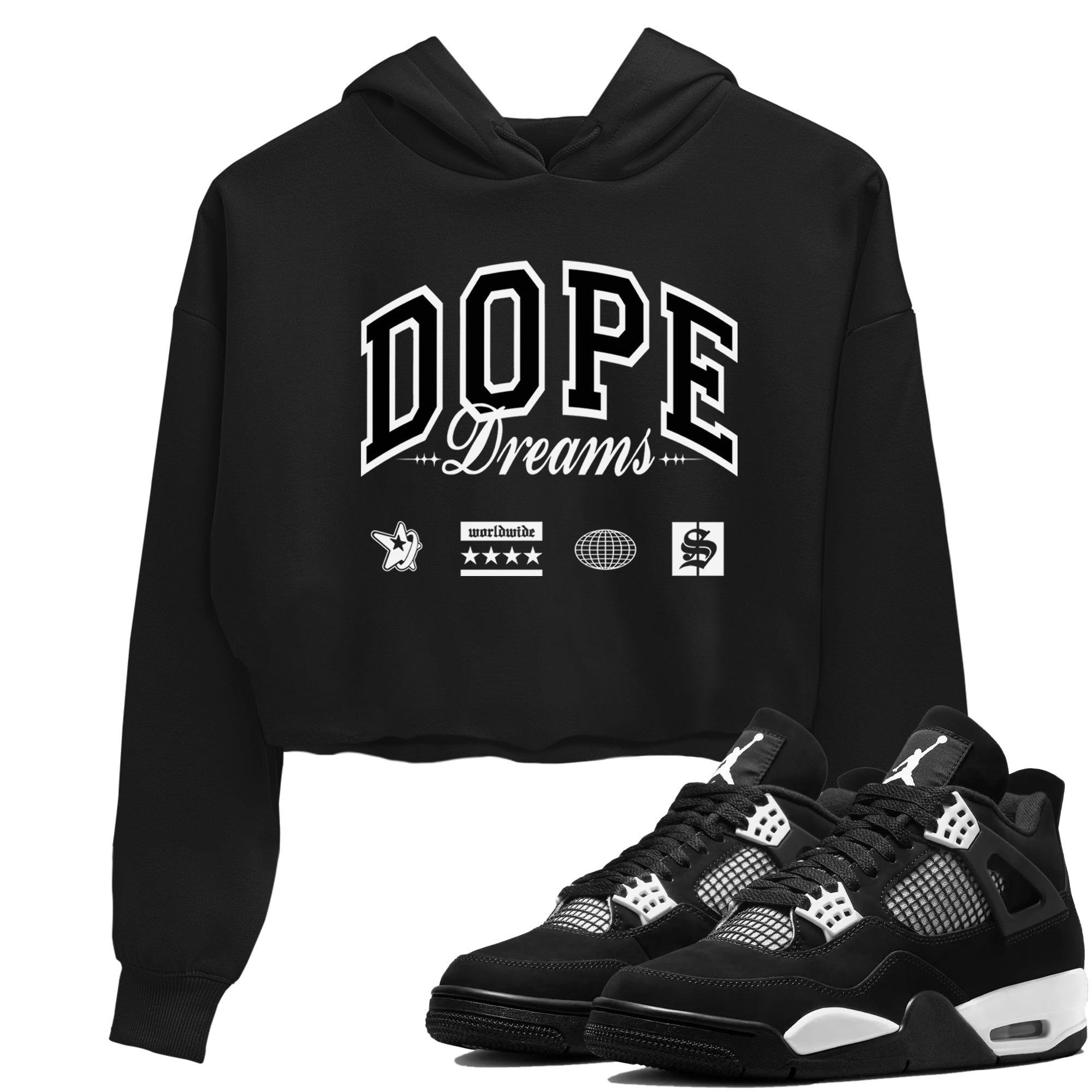 Dope Dreams snkmatch Women's Top - Air Jordan 4 White Thunder