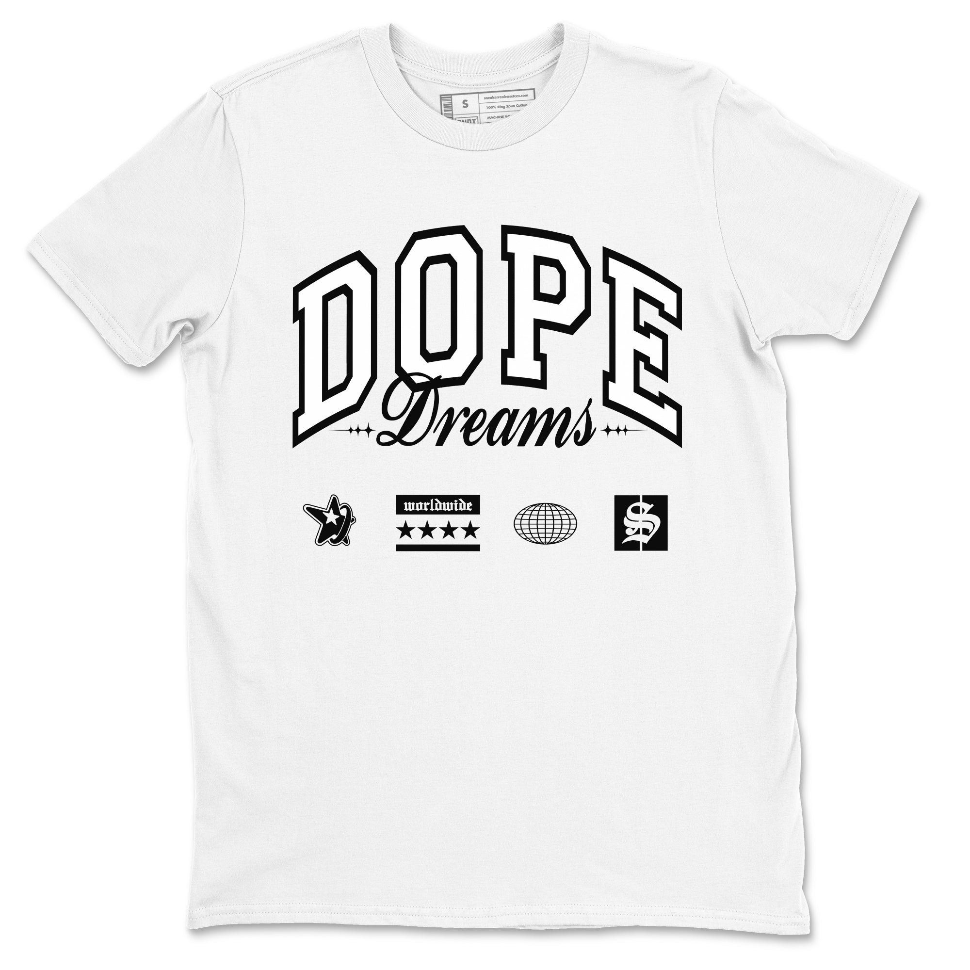 Dope Dreams snkmatch Tees - Air Jordan 4 White Thunder