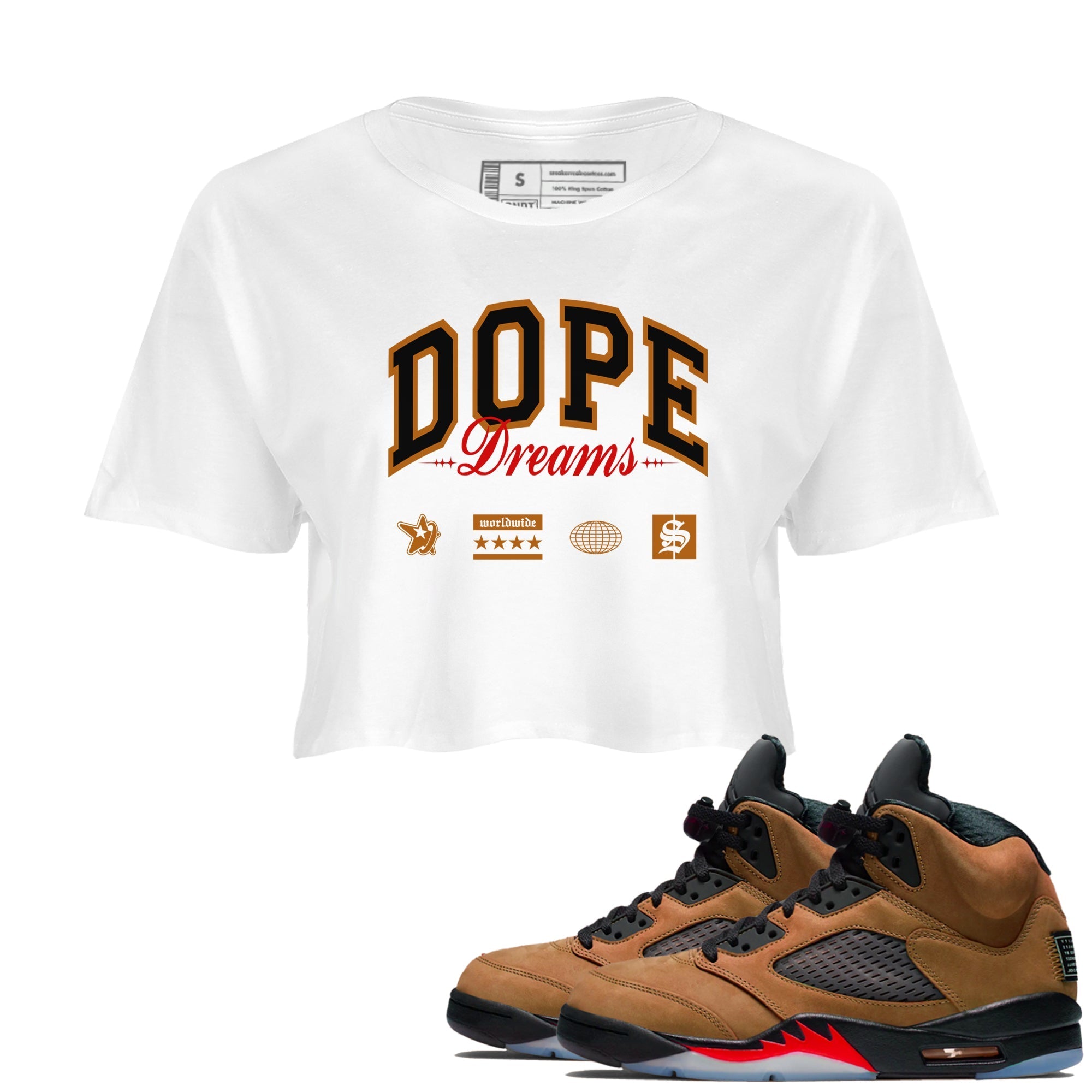 Dope Dreams snkmatch Women's Top - Air Jordan 5 Archaeo Brown