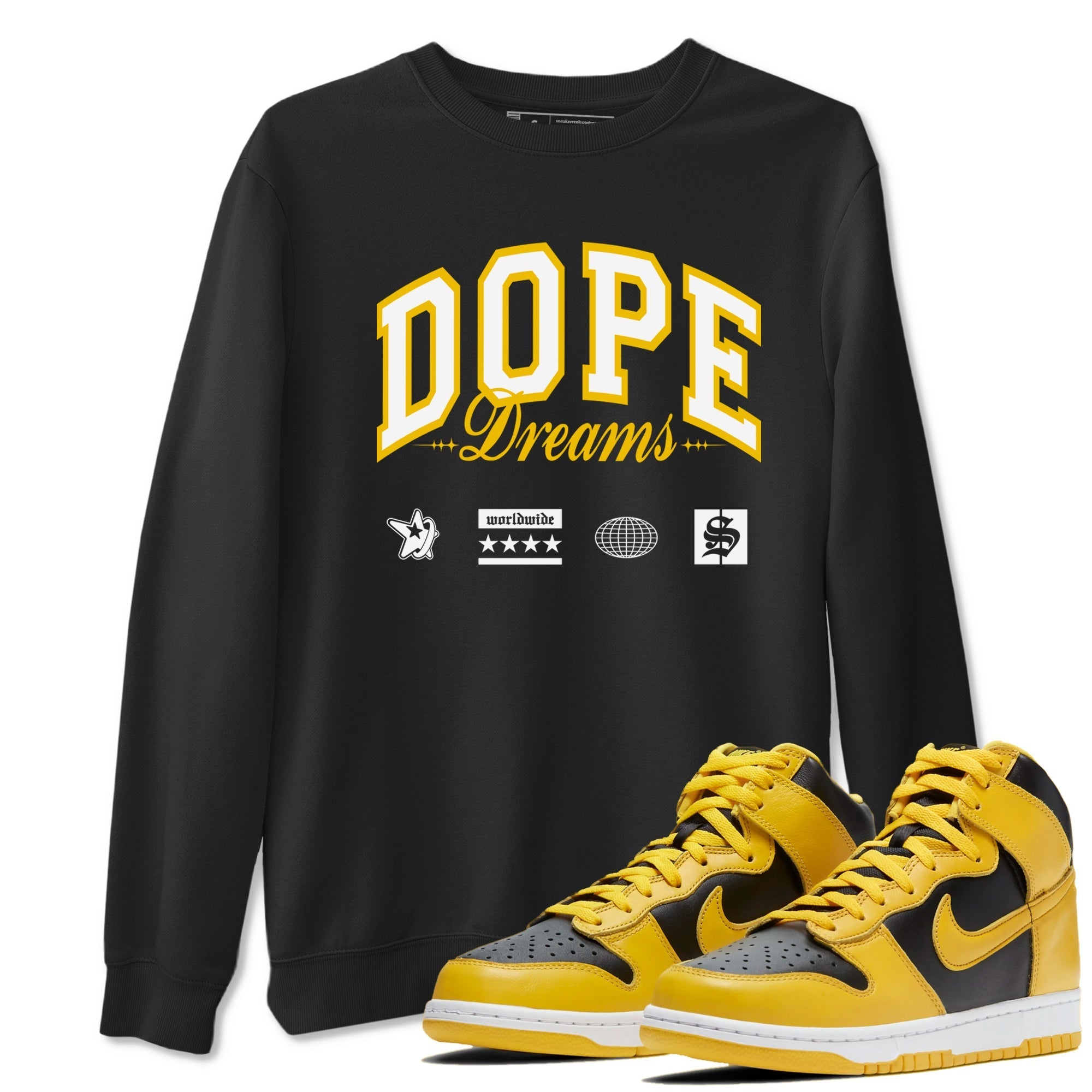Dope Dreams snkmatch Tees - Dunk High Pollen