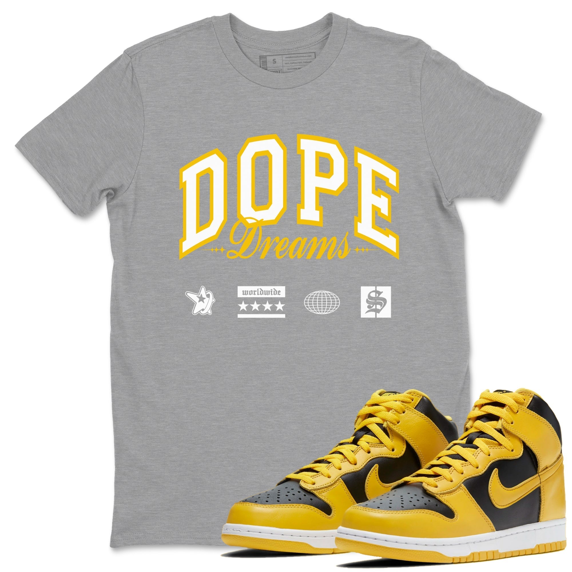 Dope Dreams snkmatch Tees - Dunk High Pollen