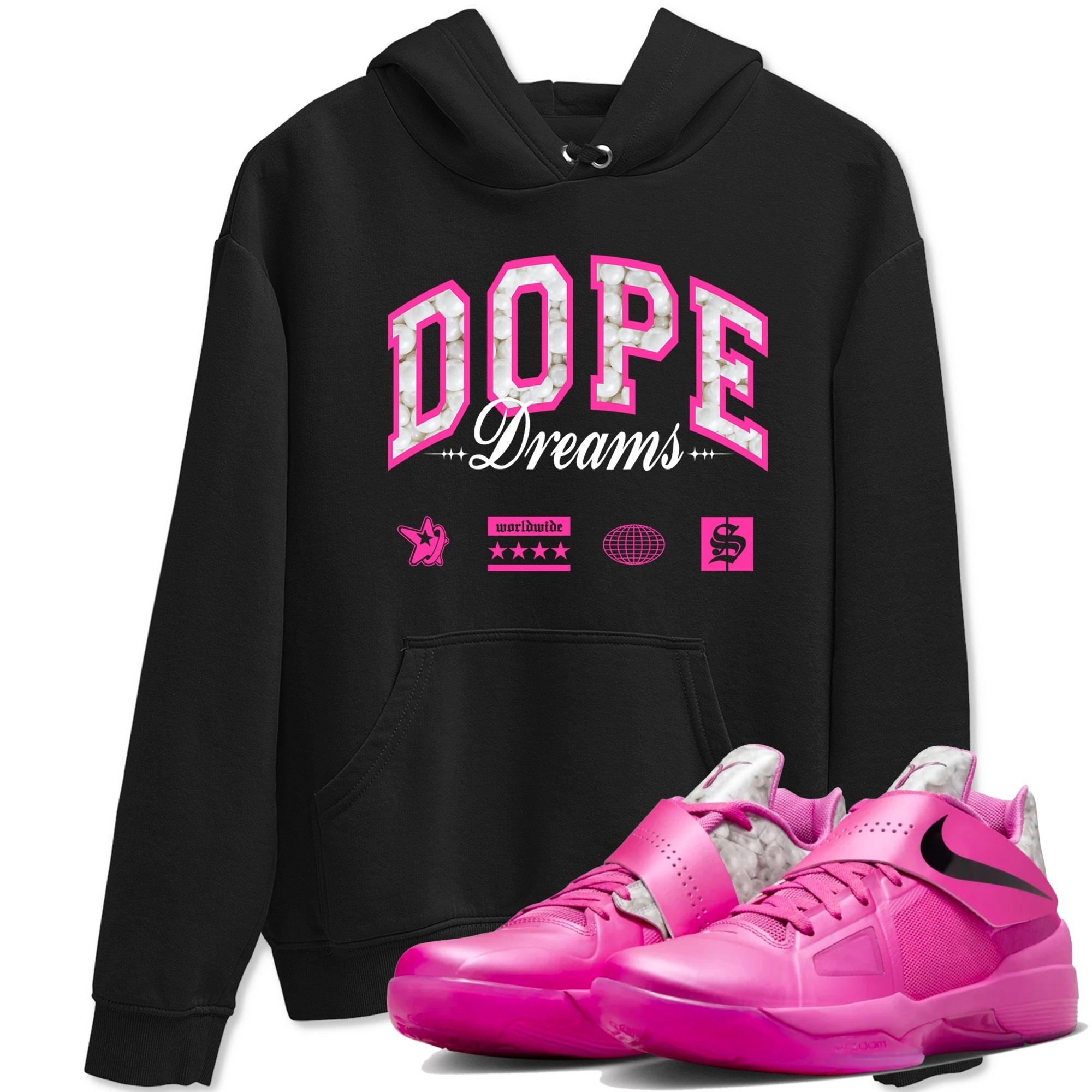 Dope Dreams snkmatch Tees - Nike KD 4 Aunt Pearl