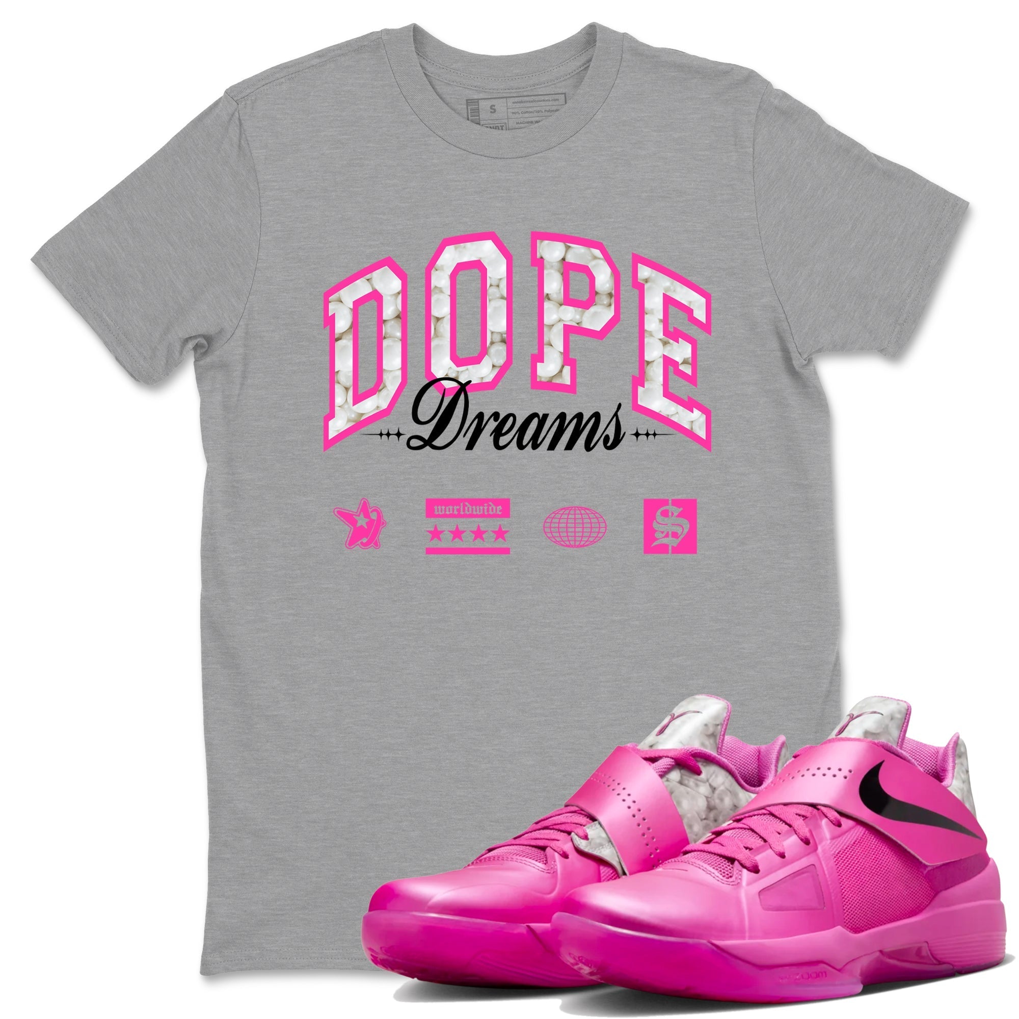 Dope Dreams snkmatch Tees - Nike KD 4 Aunt Pearl