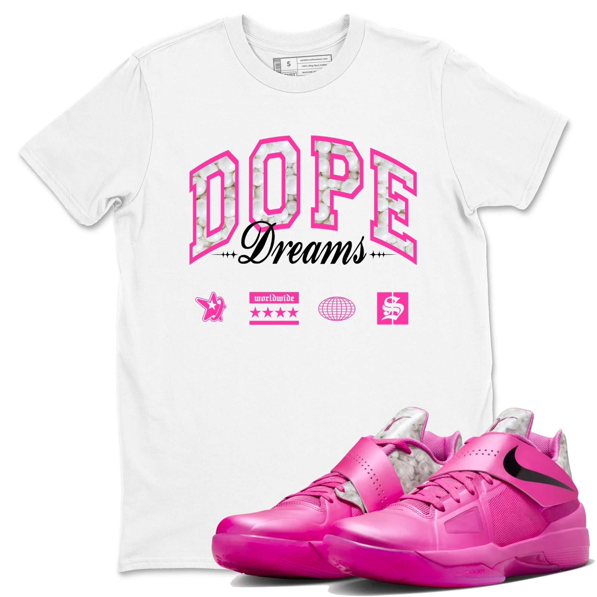 Dope Dreams snkmatch Tees - Nike KD 4 Aunt Pearl