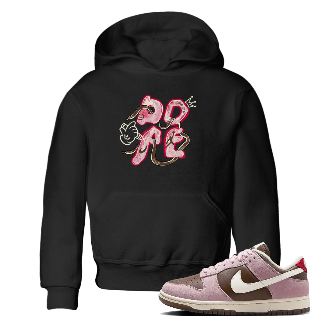 Dope snkmatch Tees Kids - Dunk Cacao Wow And Pink Foam