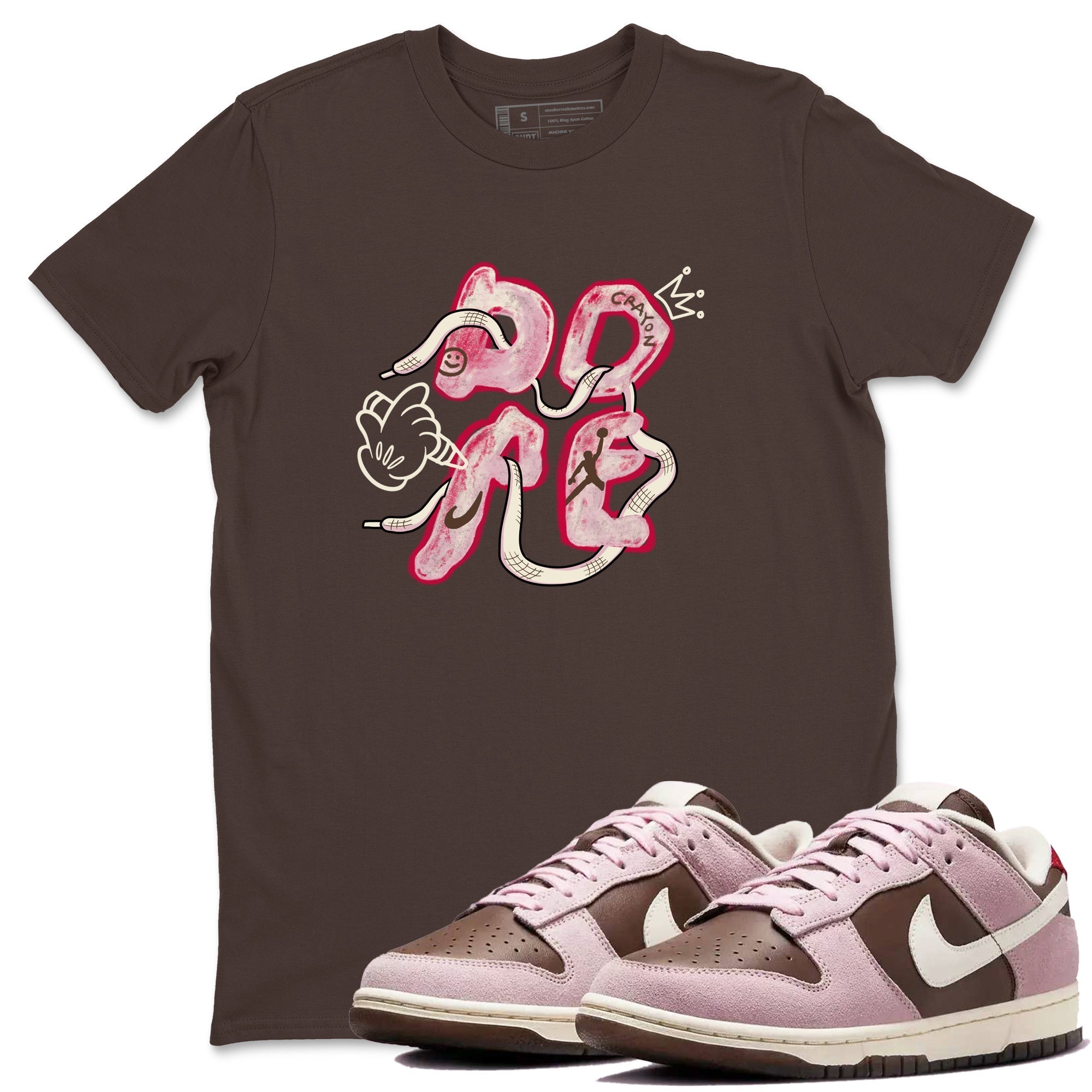 Dope snkmatch Tees - Dunk Cacao Wow And Pink Foam