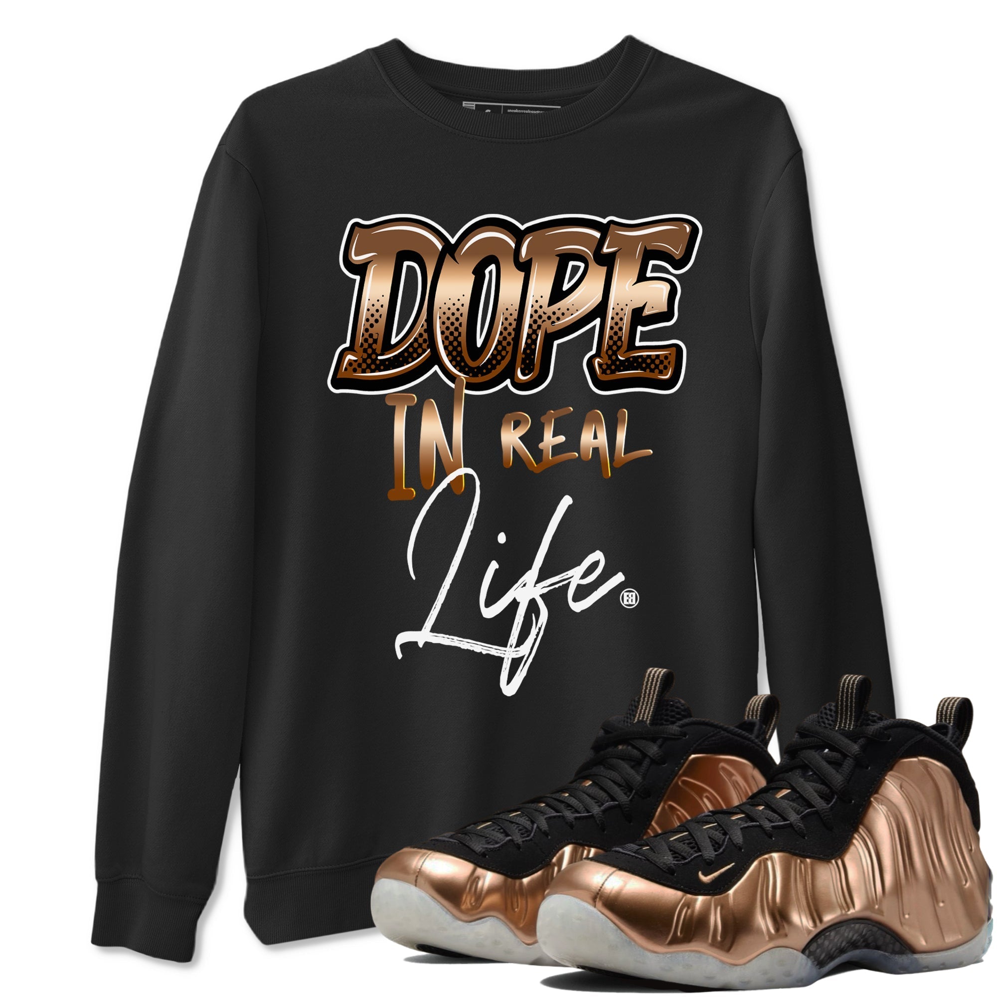 Dope In Real Life snkmatch Tees - Air Foamposite One Metallic Copper