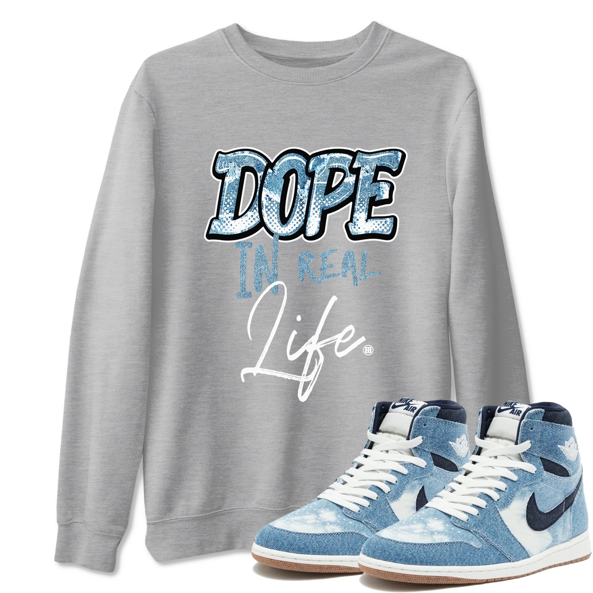Dope In Real Life snkmatch Tees - Air Jordan 1 Denim 2024