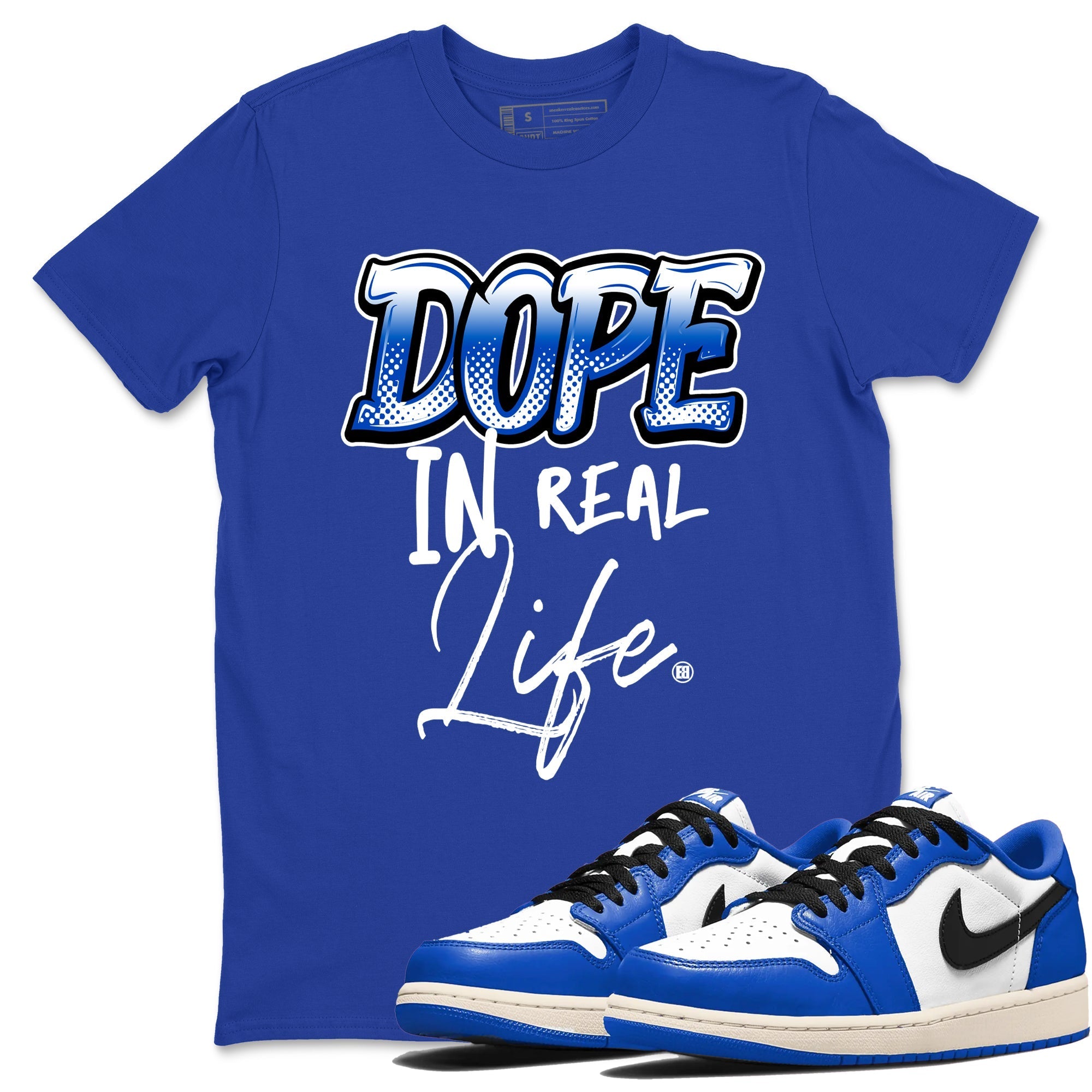 Dope In Real Life snkmatch Tees - Air Jordan 1 Game Royal
