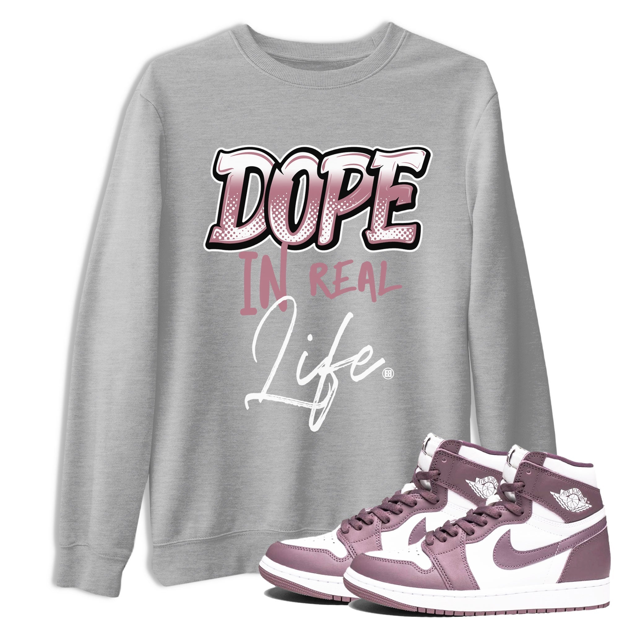 Dope In Real Life snkmatch Tee - Air Jordan 1 Mauve