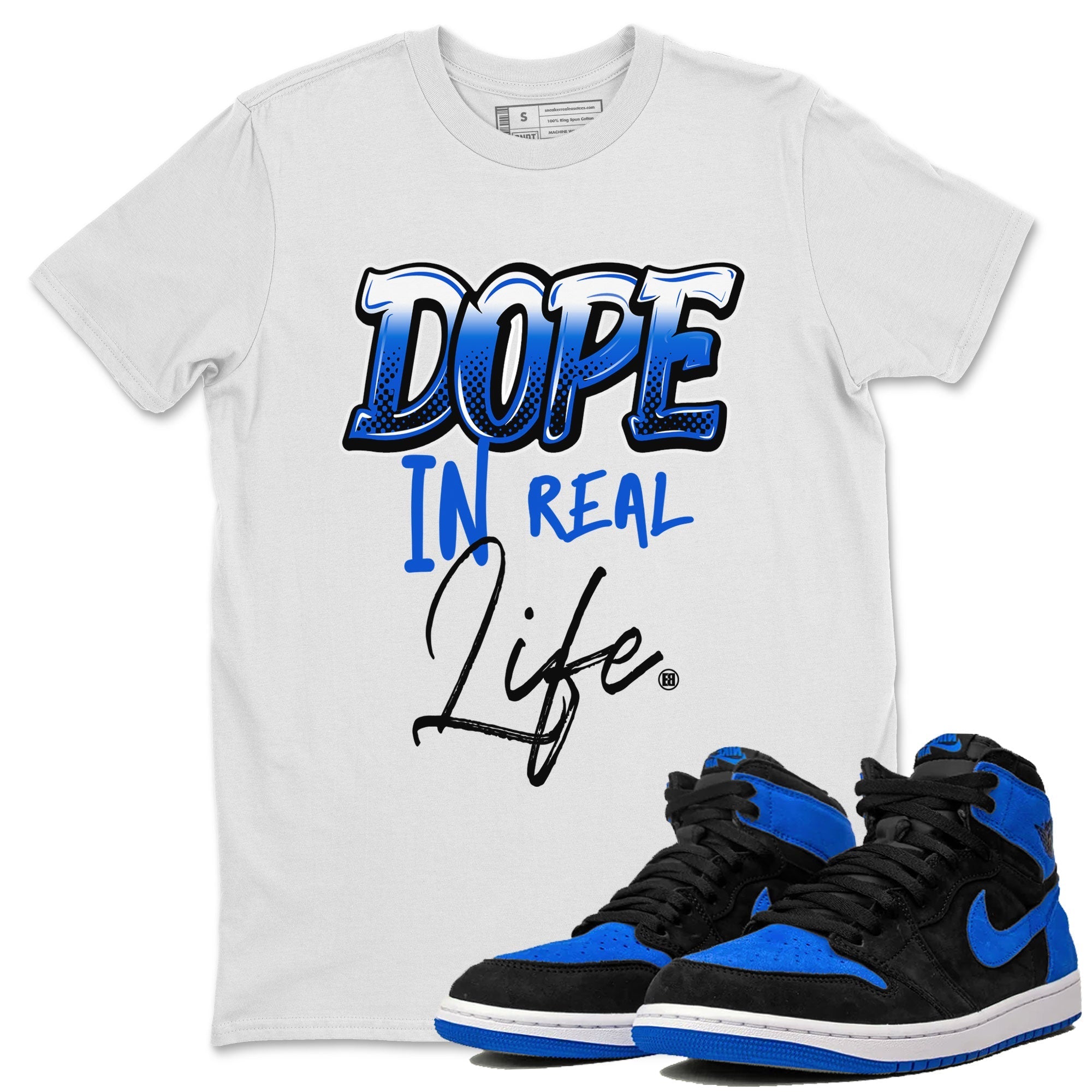 Dope In Real Life snkmatch Tee - Air Jordan 1 Royal Reimagined