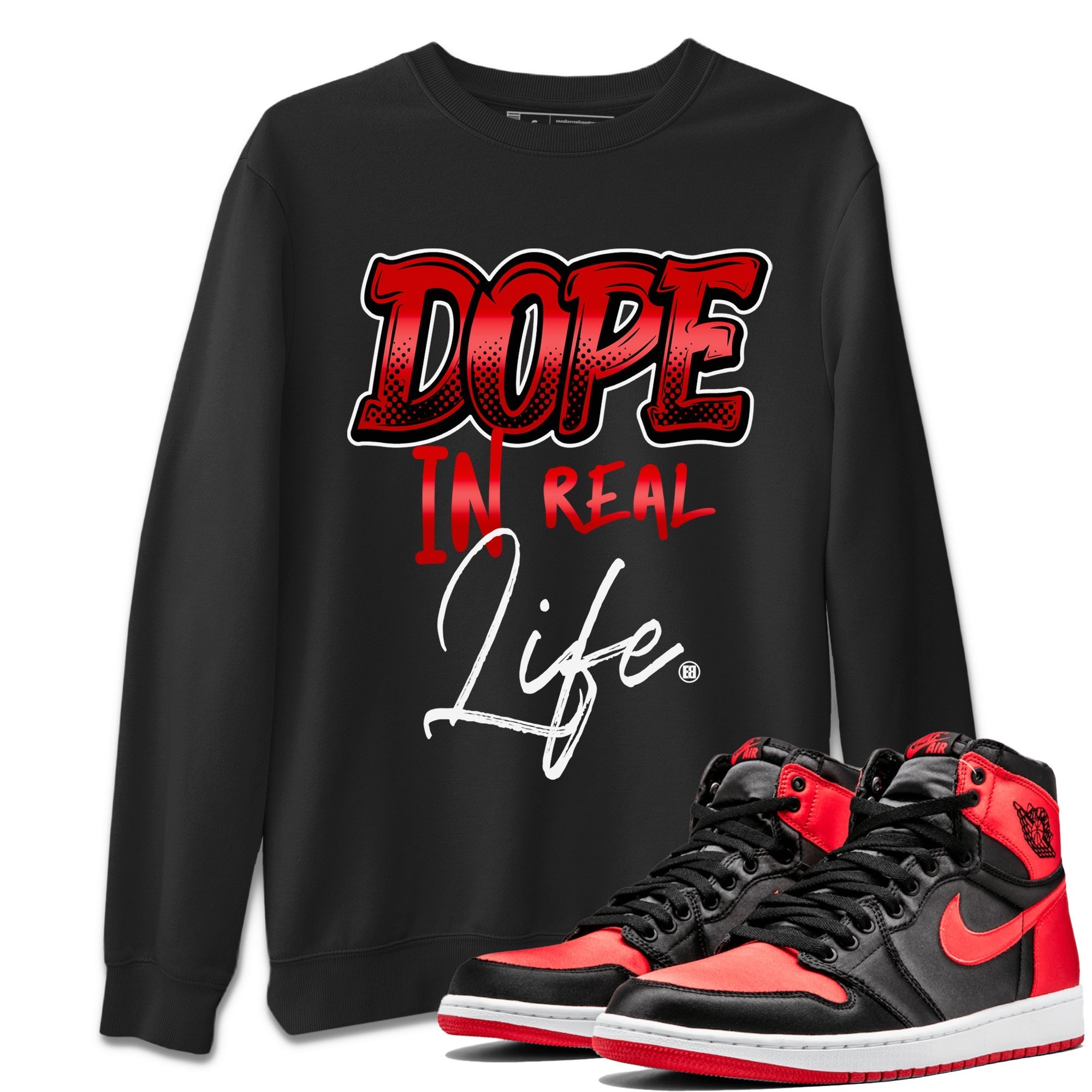 Dope In Real Life Unisex Tops - Air Jordan 1 Satin Bred