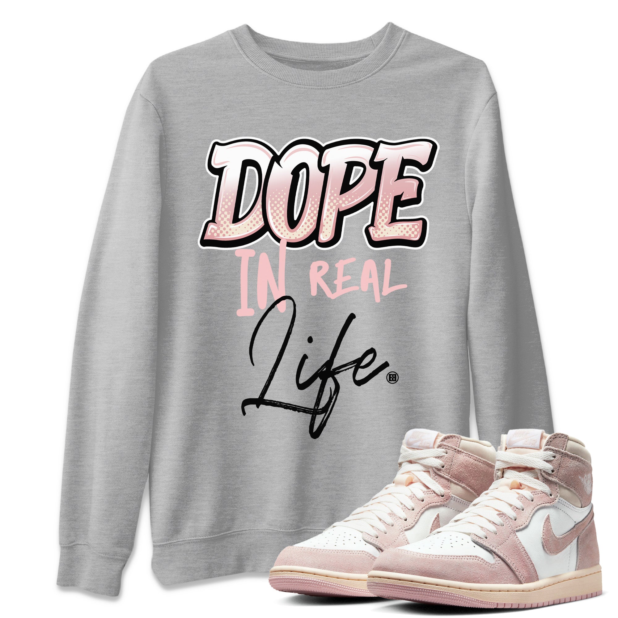 Dope In Real Life Unisex Tops - Air Jordan 1 Washed Pink