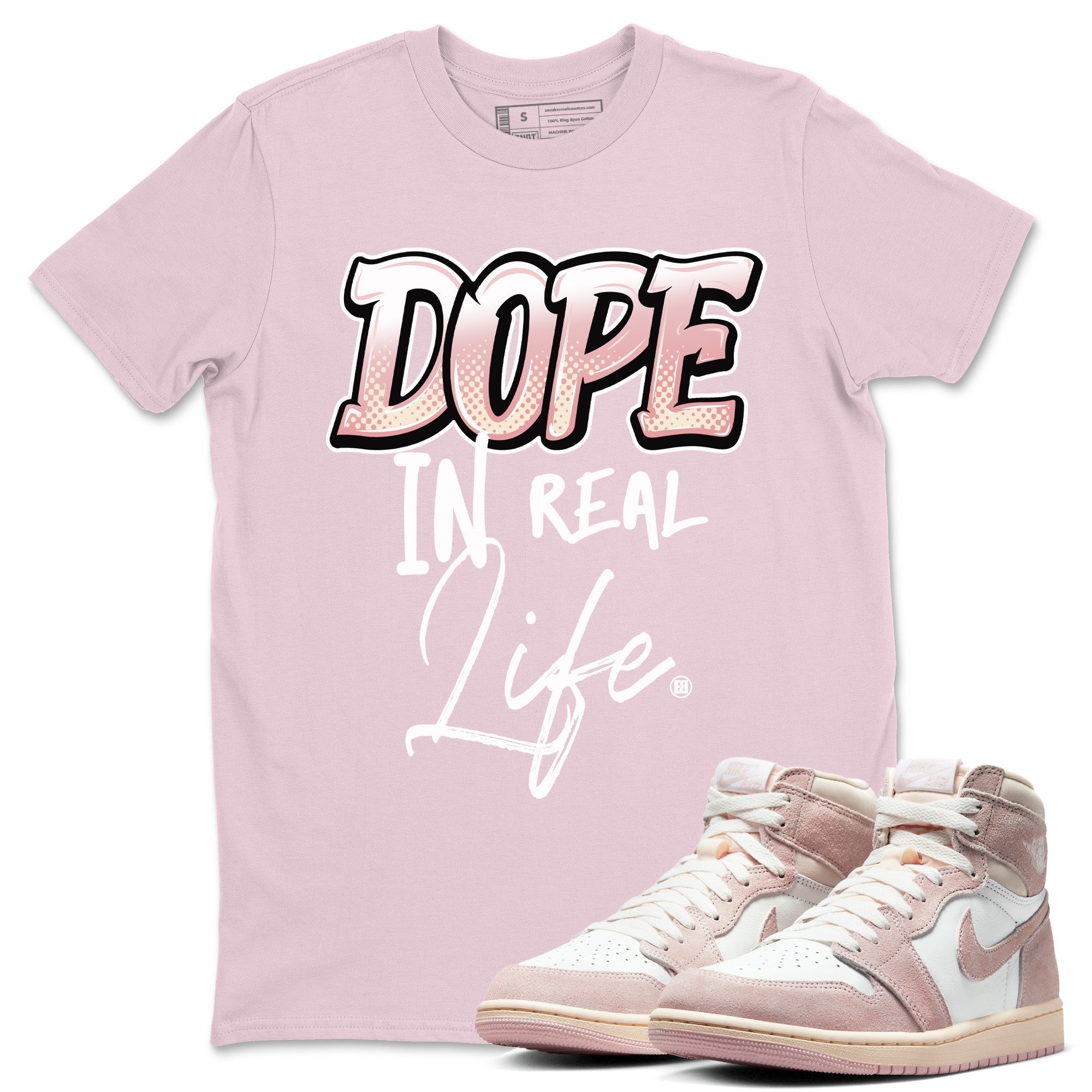 Dope In Real Life Unisex Tops - Air Jordan 1 Washed Pink