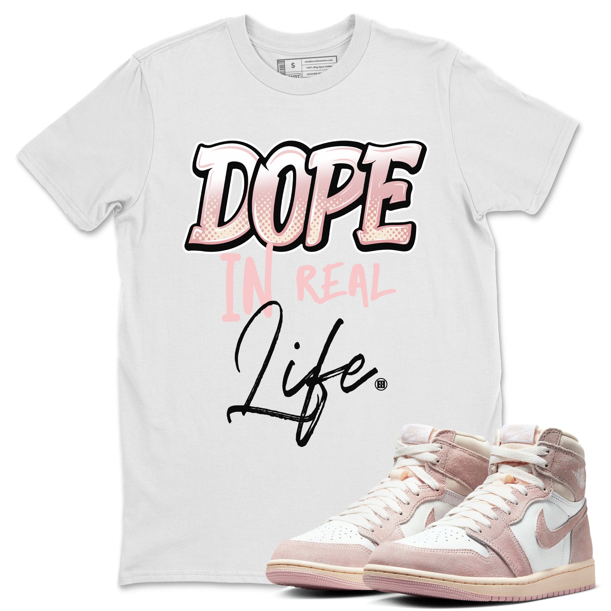 Dope In Real Life Unisex Tops - Air Jordan 1 Washed Pink