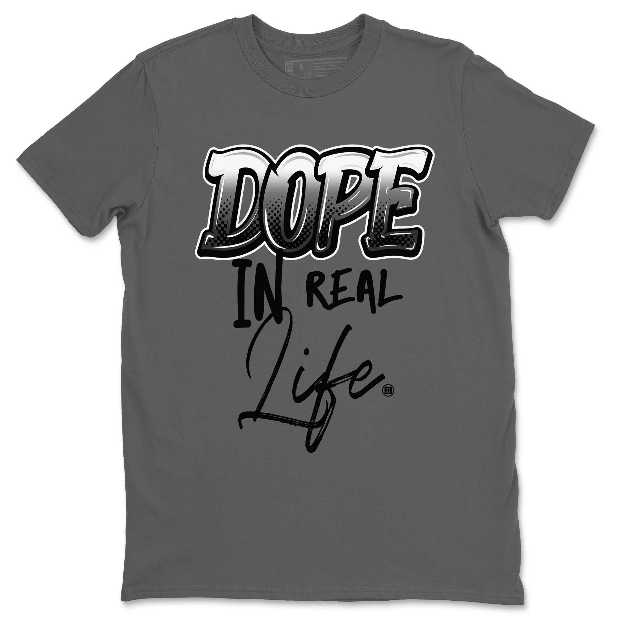 Dope In Real Life snkmatch Tees - Air Jordan 12 Black Wolf Grey