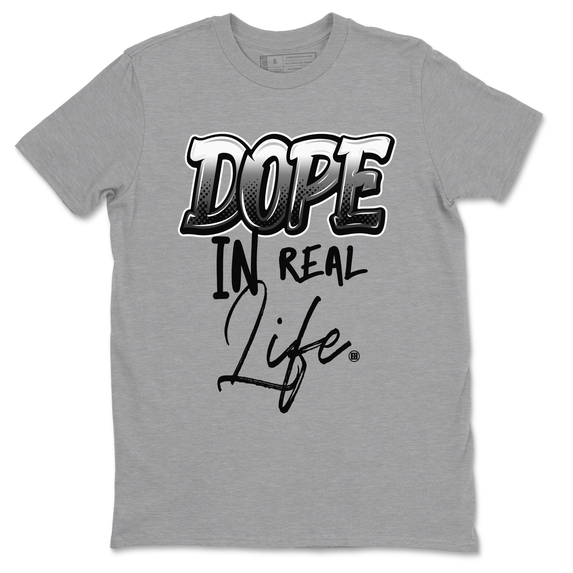 Dope In Real Life snkmatch Tees - Air Jordan 12 Black Wolf Grey