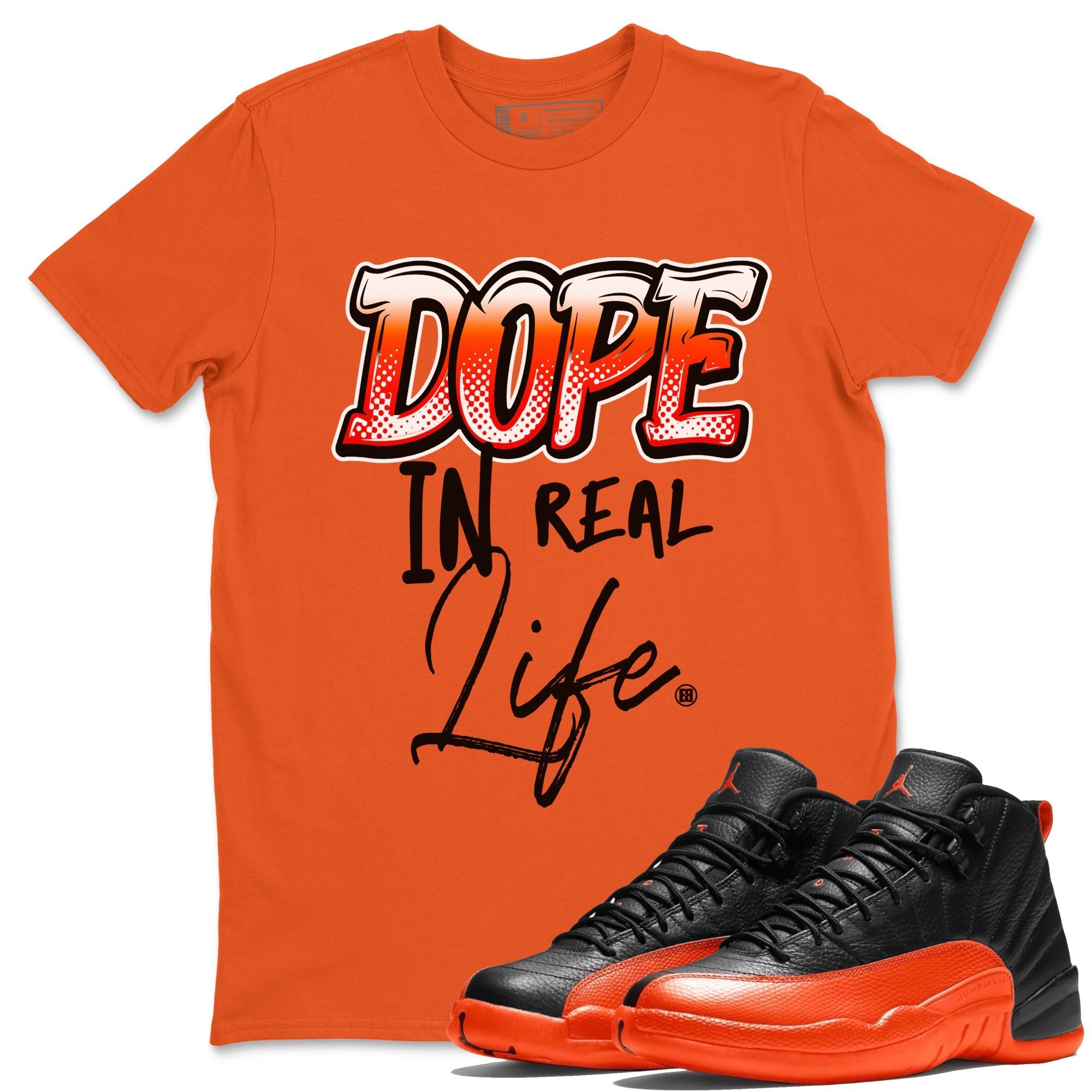 Dope In Real Life Unisex Tops - Air Jordan 12 Brilliant Orange
