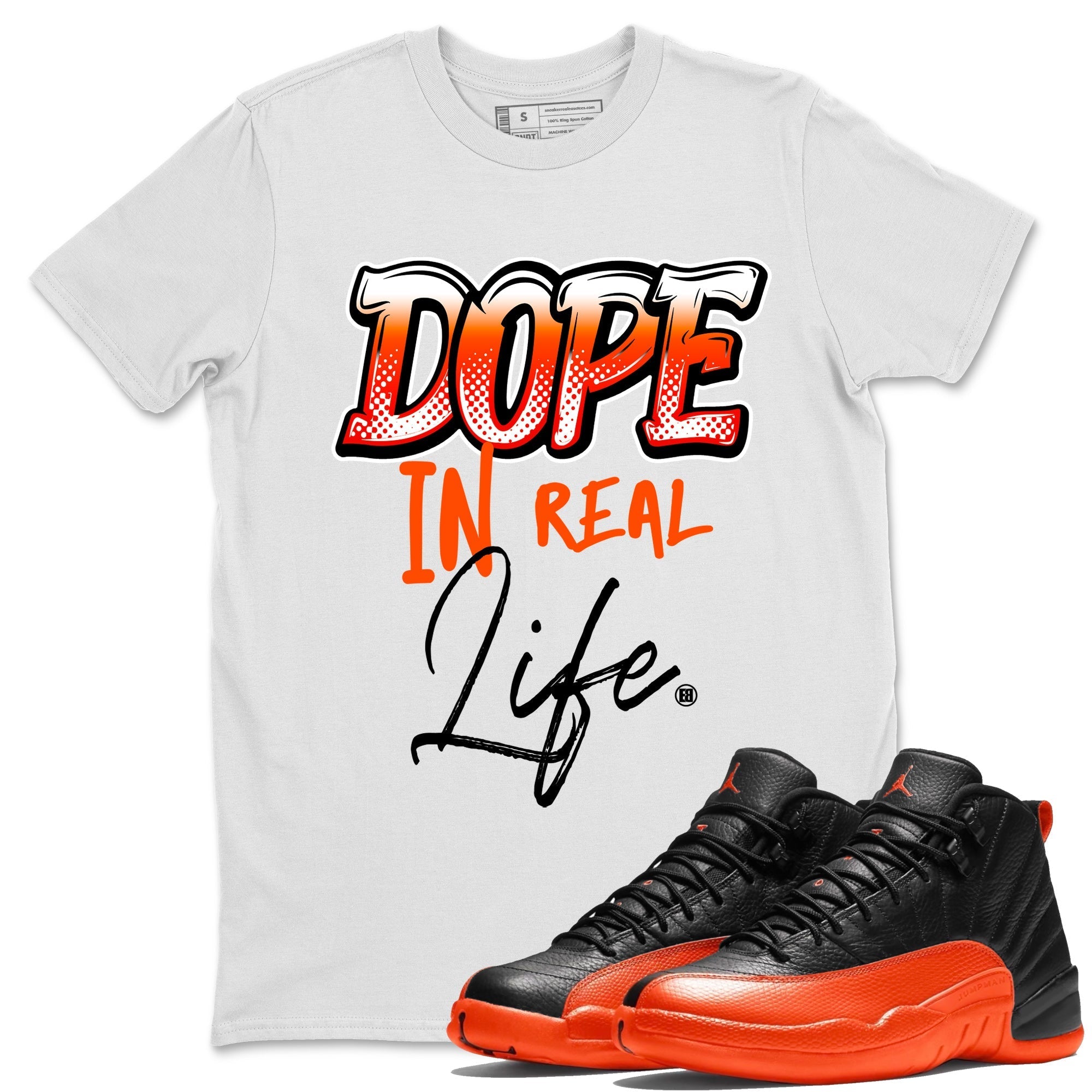 Dope In Real Life Unisex Tops - Air Jordan 12 Brilliant Orange