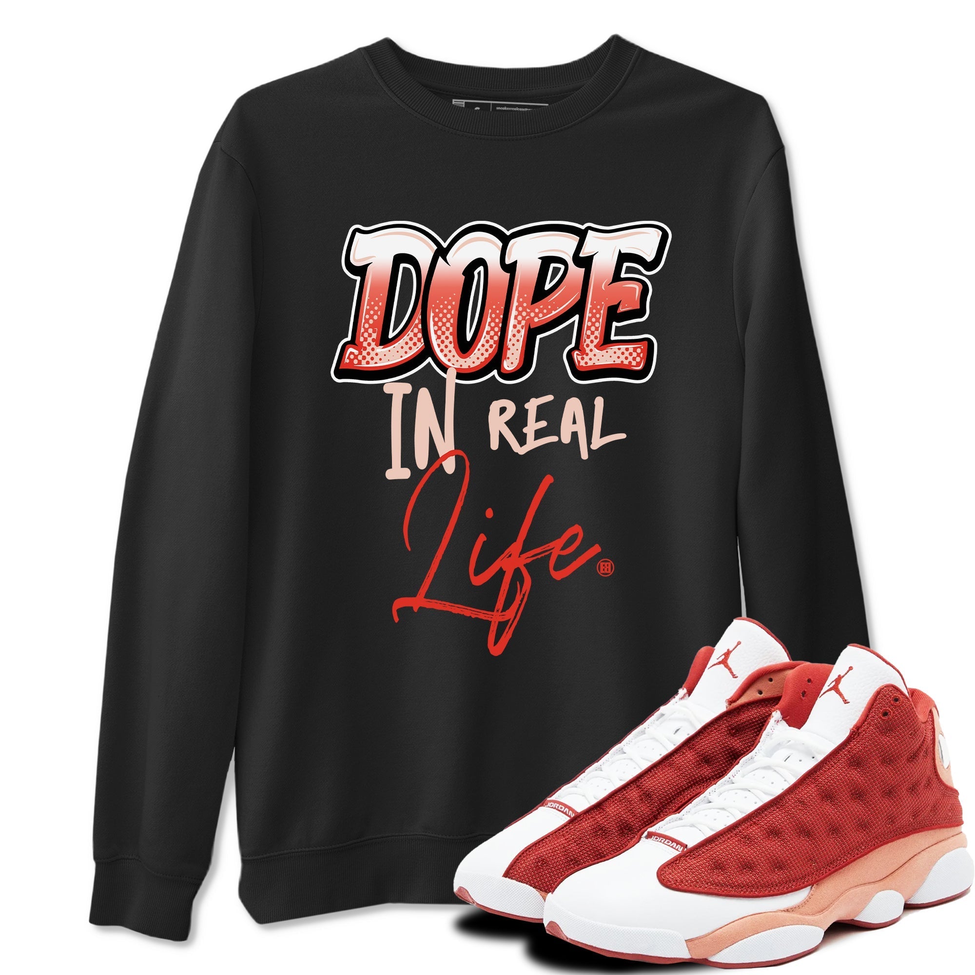 Dope In Real Life snkmatch Tees - Air Jordan 13 Dune Red