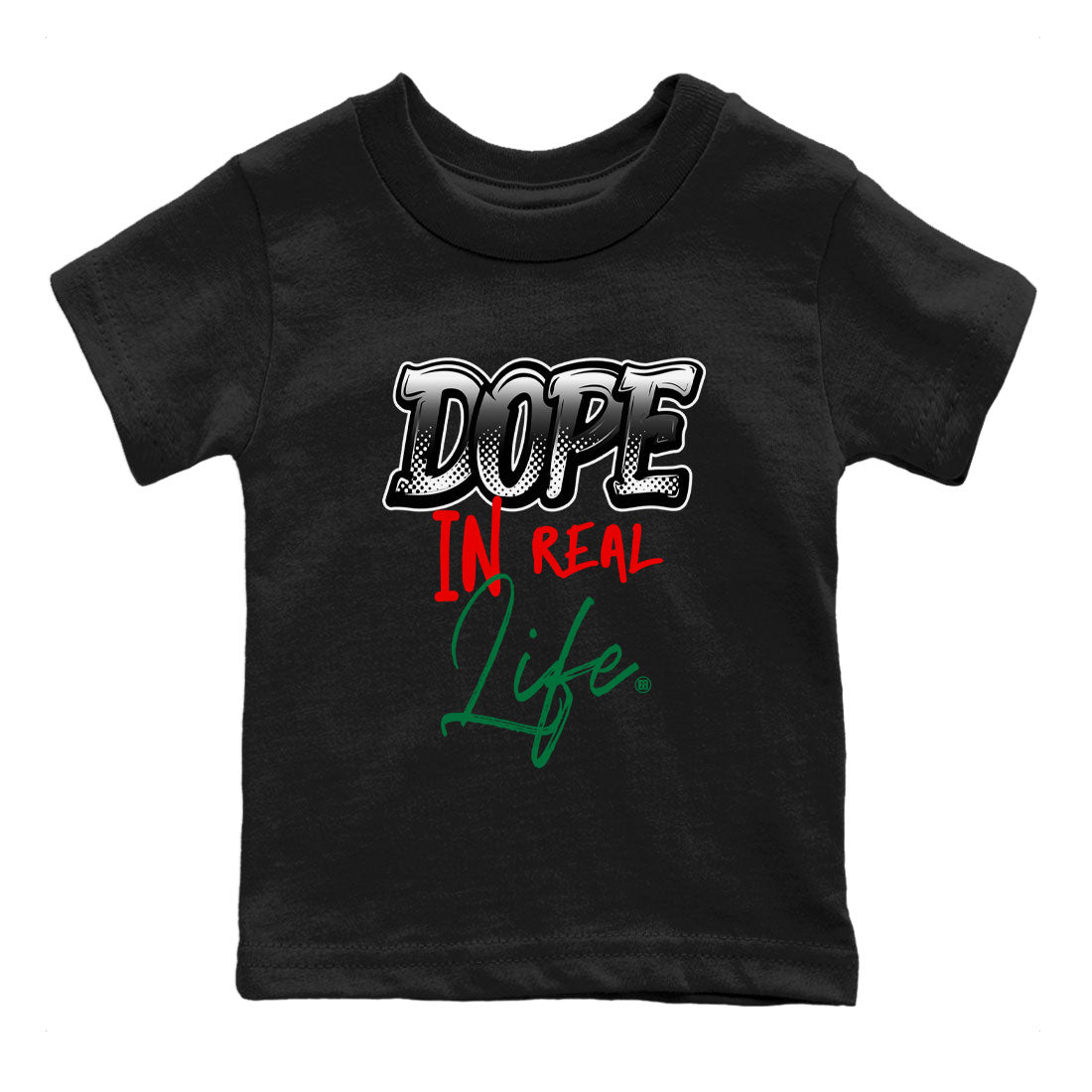 Dope In Real Life snkmatch Tee Kids - Air Jordan 2 Christmas