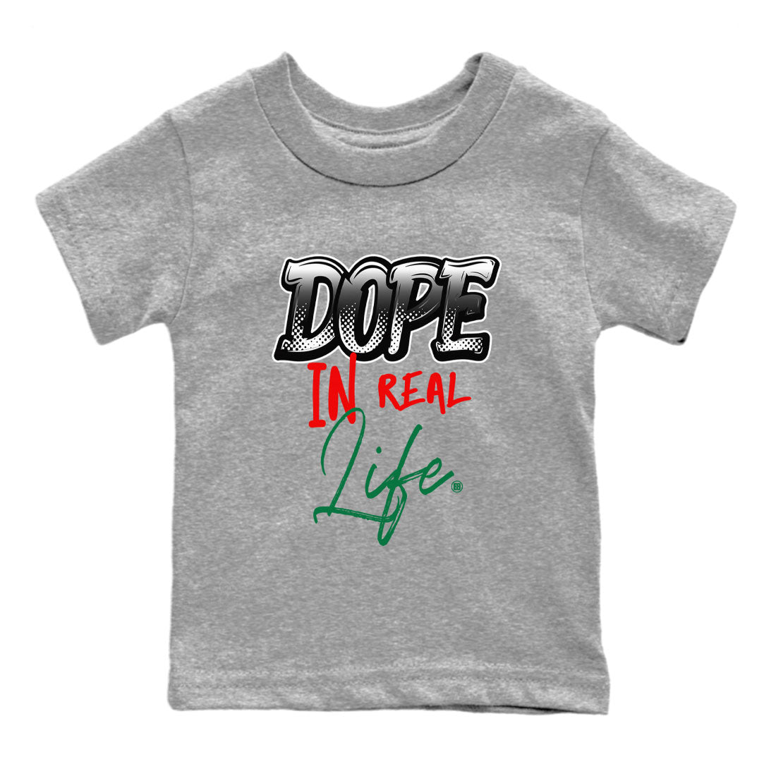 Dope In Real Life snkmatch Tee Kids - Air Jordan 2 Christmas