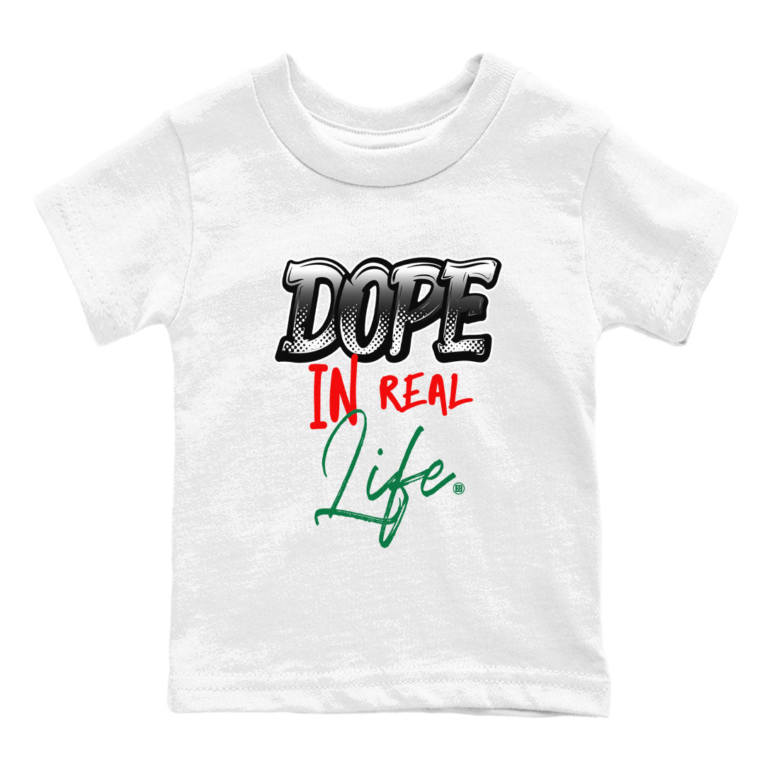 Dope In Real Life snkmatch Tee Kids - Air Jordan 2 Christmas