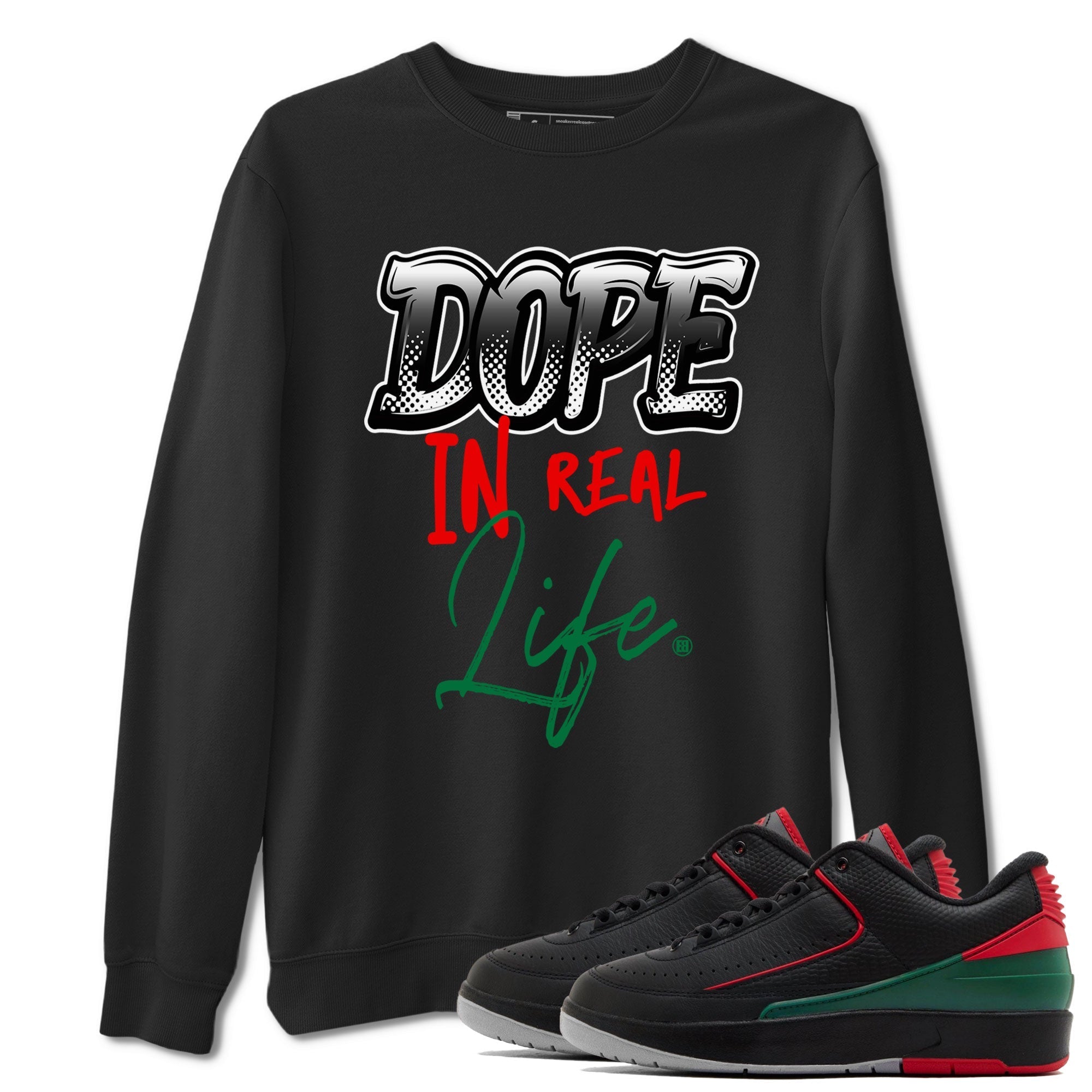 Dope In Real Life snkmatch Tee - Air Jordan 2 Christmas