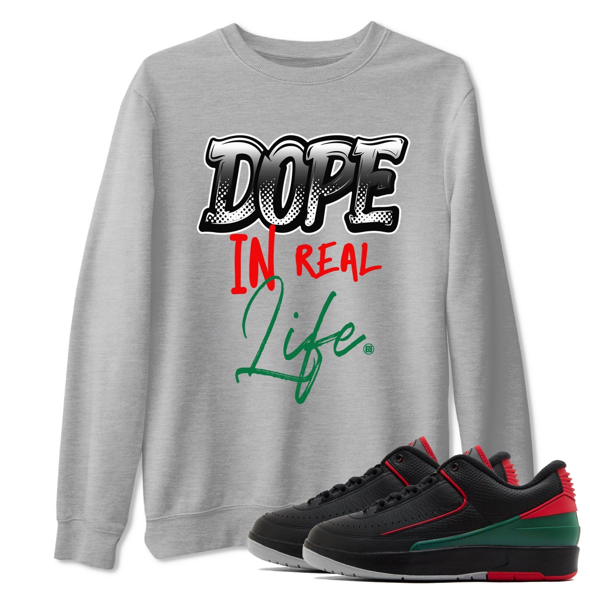 Dope In Real Life snkmatch Tee - Air Jordan 2 Christmas